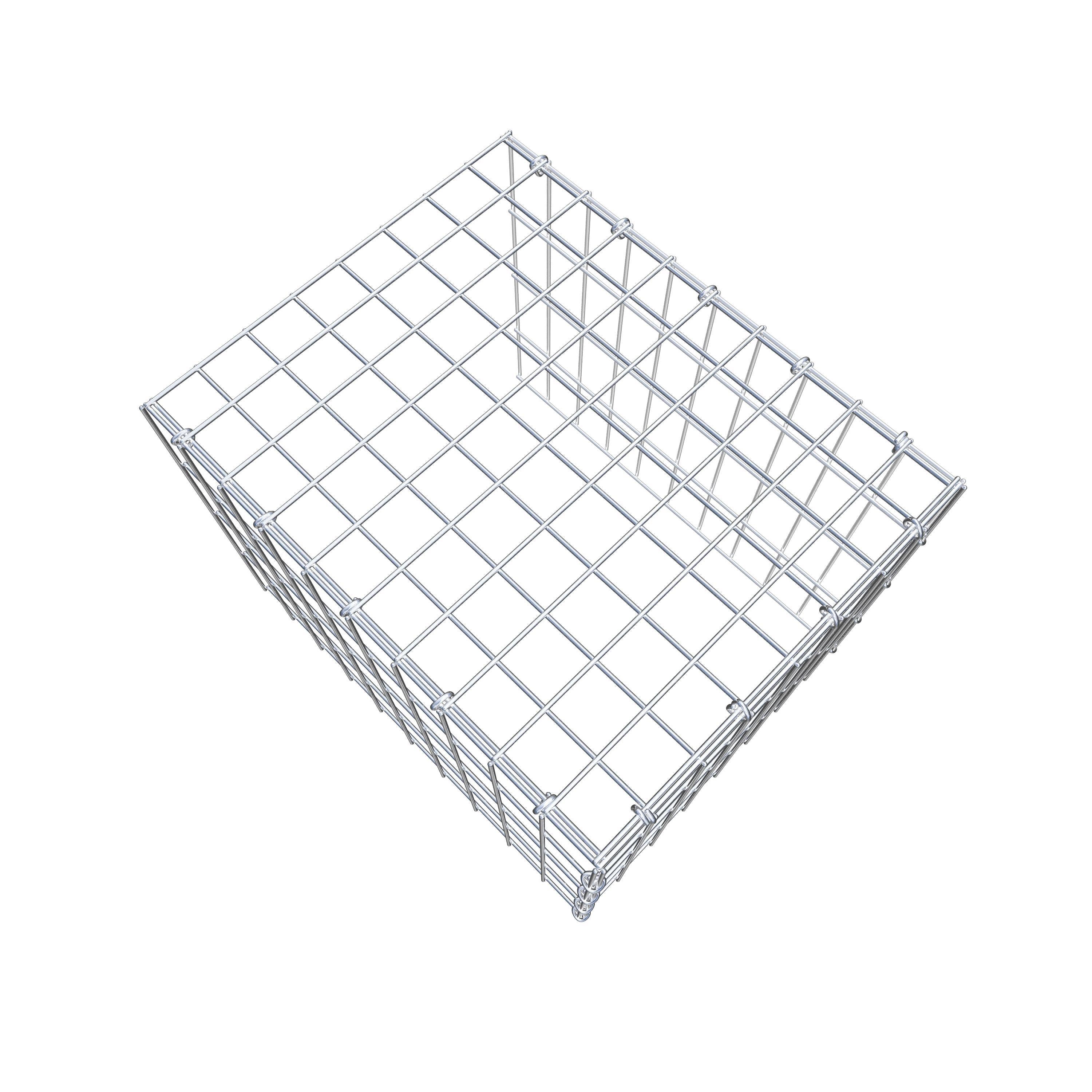 Mounted gabion type 4 50 cm x 40 cm x 40 cm (L x H x D), mesh size 5 cm x 10 cm, C-ring