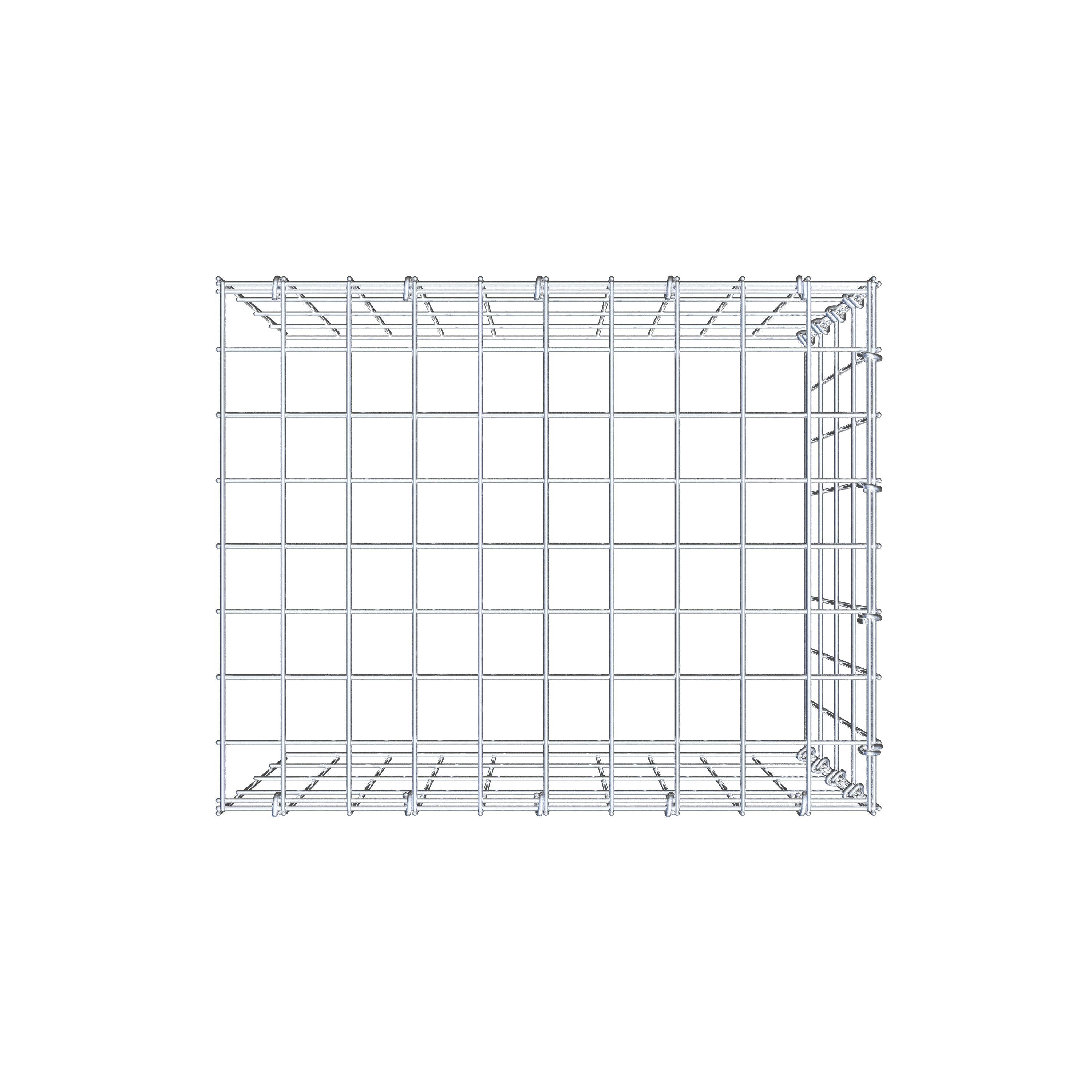 Mounted gabion type 4 50 cm x 40 cm x 40 cm (L x H x D), mesh size 5 cm x 10 cm, C-ring