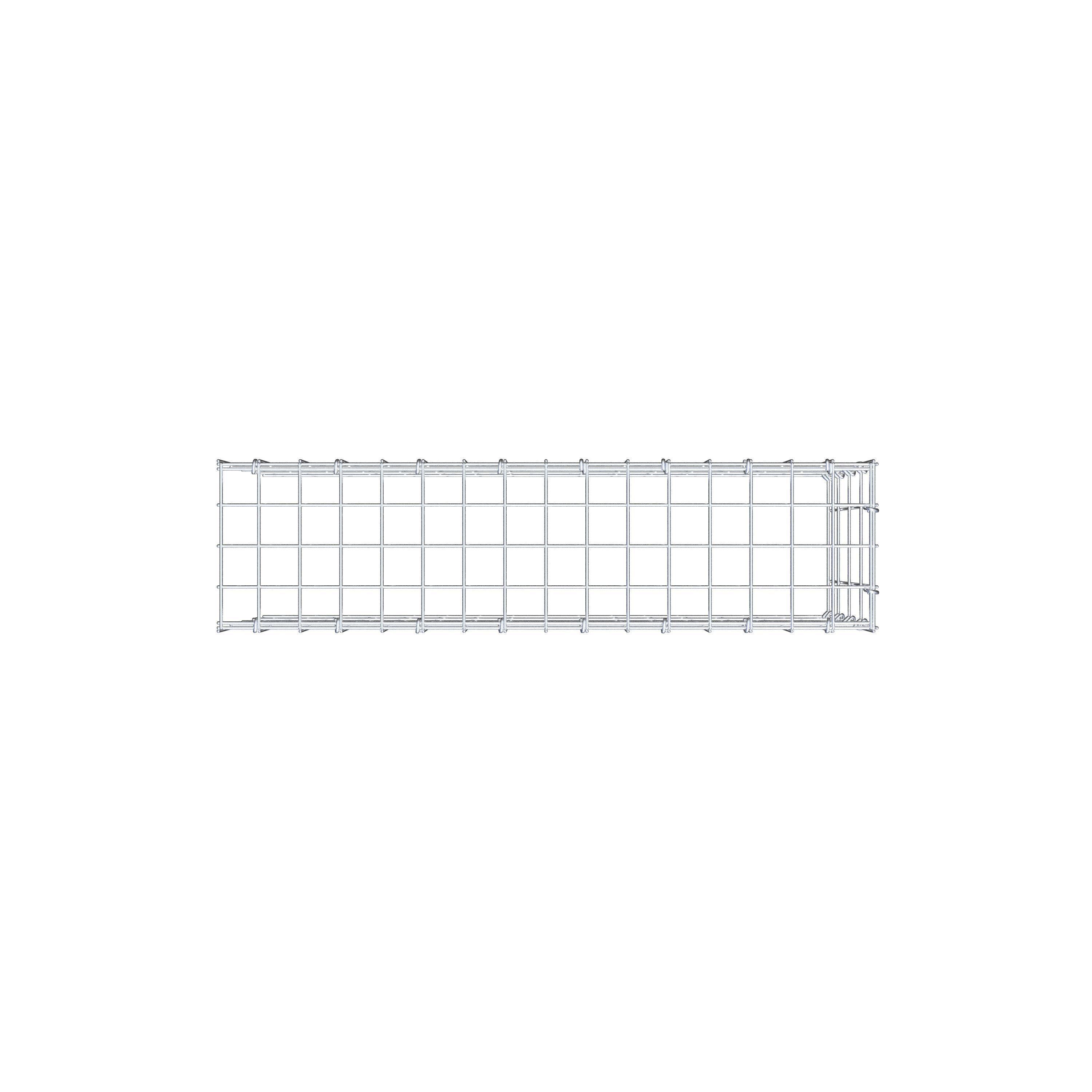 Monteret gabion type 4 80 cm x 40 cm x 20 cm (L x H x D), maskestørrelse 5 cm x 10 cm, C-ring