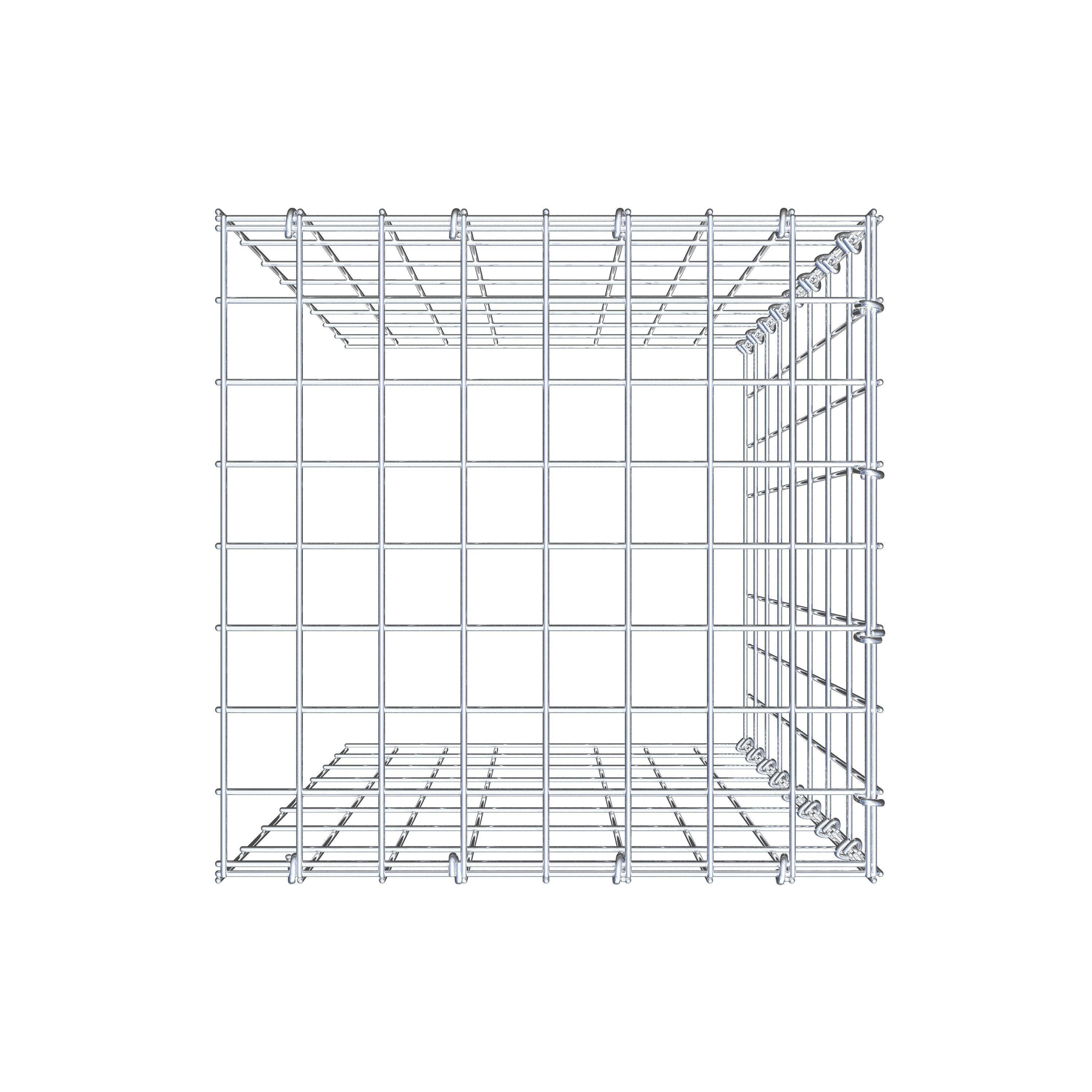 Anbaugabione Typ 4 80 cm x 40 cm x 40 cm (L x H x T), Maschenweite 5 cm x 10 cm, C-Ring