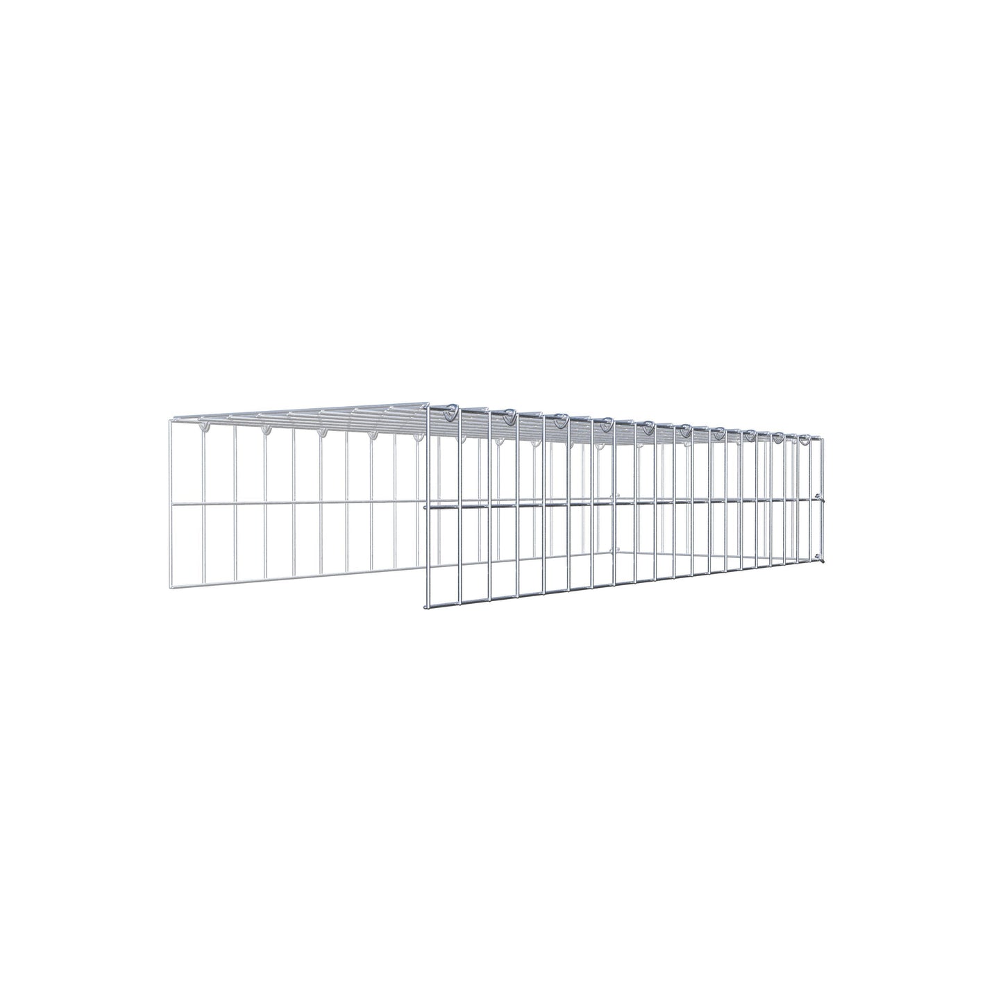 Anbaugabione Typ 4 100 cm x 20 cm x 40 cm (L x H x T), Maschenweite 5 cm x 10 cm, C-Ring
