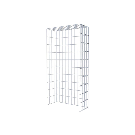 Typ 4 påbyggnadsgabion 100 cm x 20 cm x 50 cm (L x H x D), maskstorlek 5 cm x 10 cm, C-ring