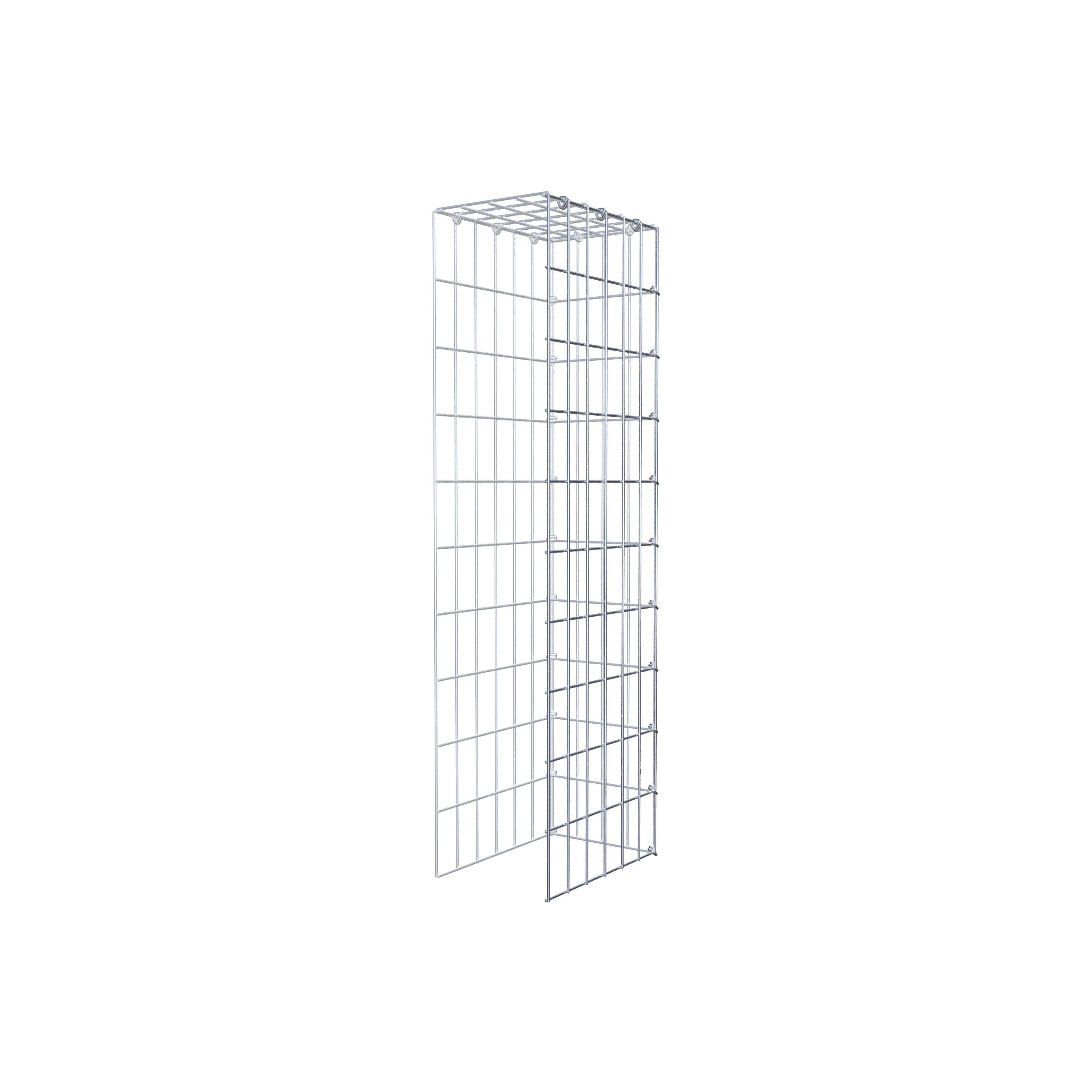 Monteret gabion type 4 100 cm x 30 cm x 20 cm (L x H x D), maskestørrelse 5 cm x 10 cm, C-ring