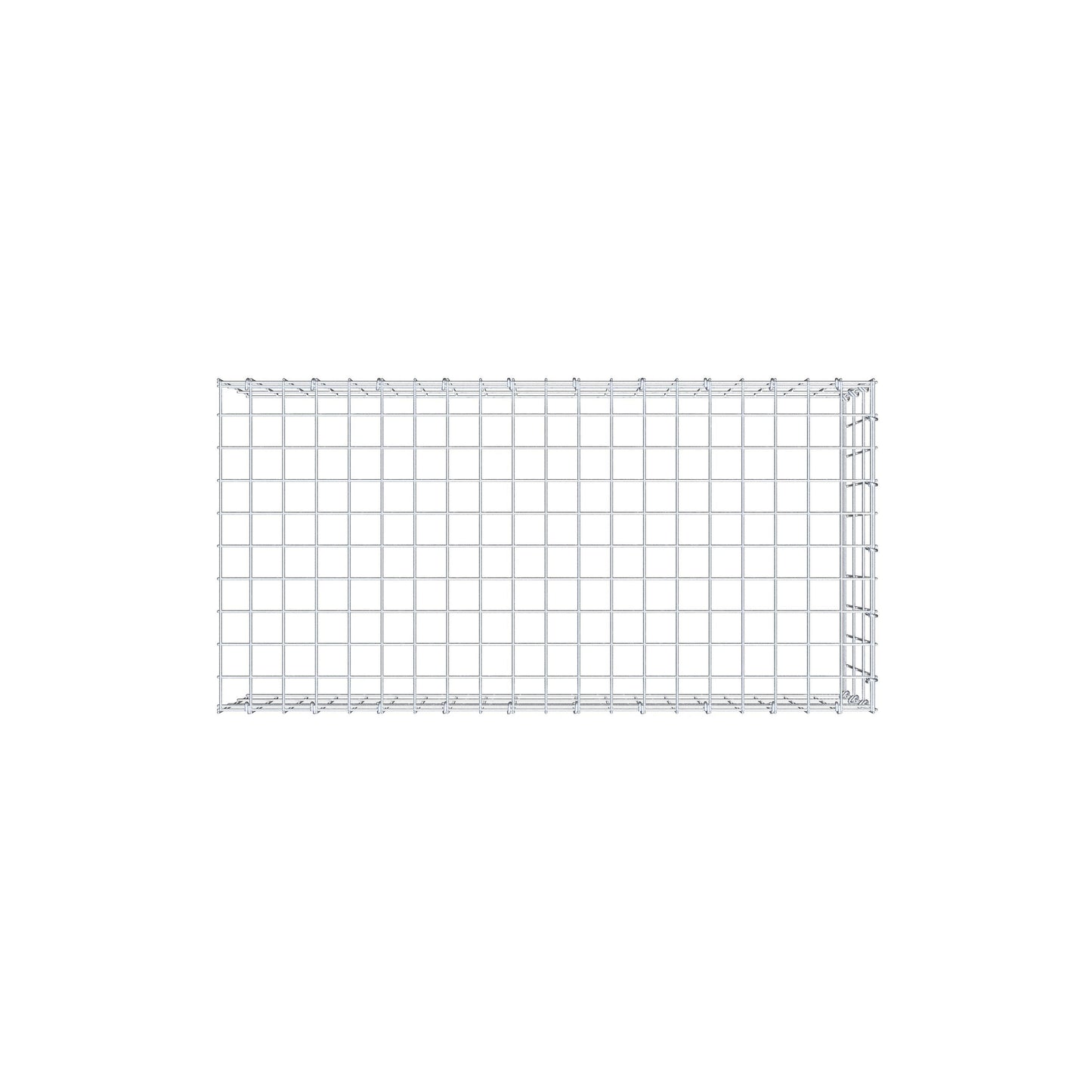 Anbaugabione Typ 4 100 cm x 30 cm x 50 cm (L x H x T), Maschenweite 5 cm x 10 cm, C-Ring