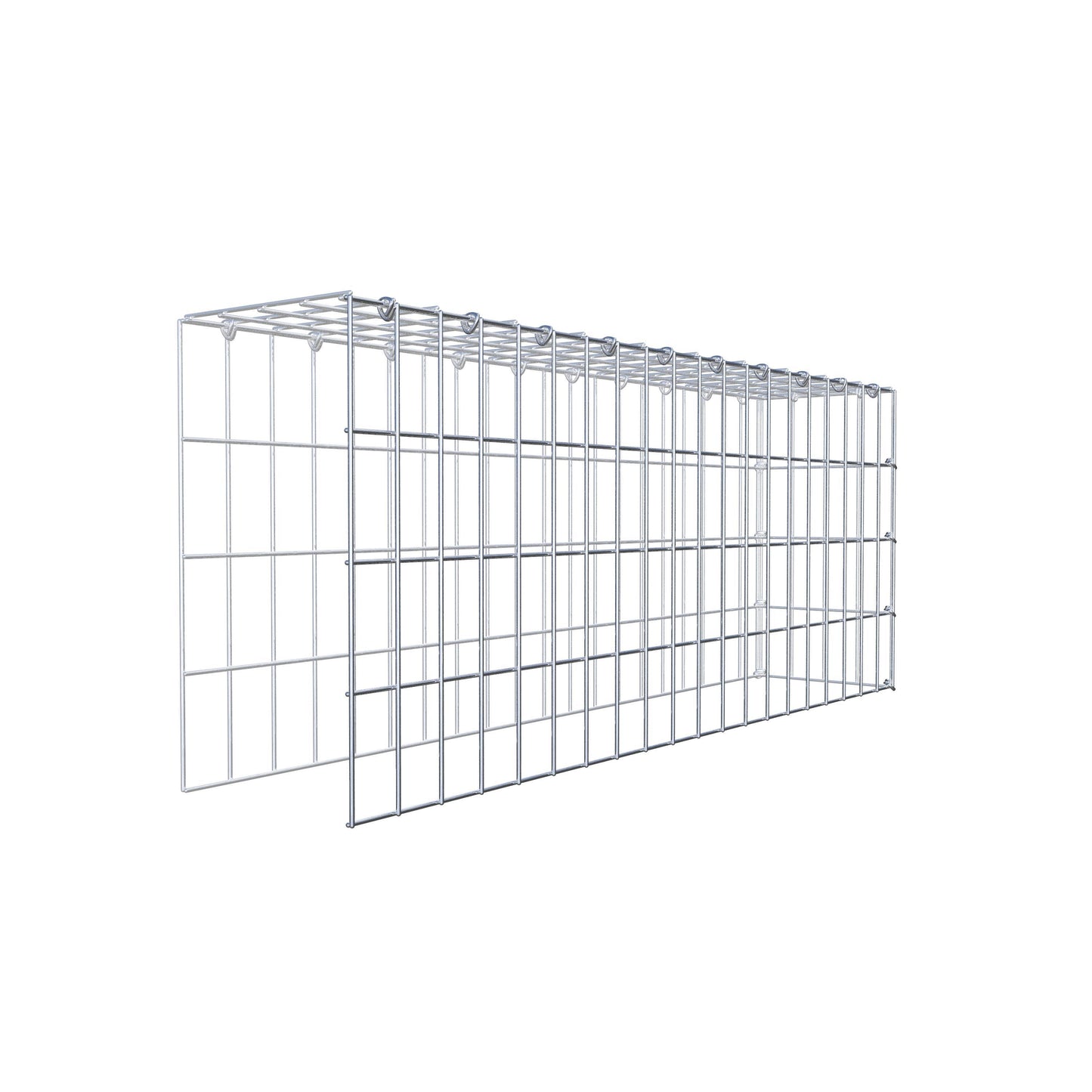 Anbaugabione Typ 4 100 cm x 40 cm x 20 cm (L x H x T), Maschenweite 5 cm x 10 cm, C-Ring