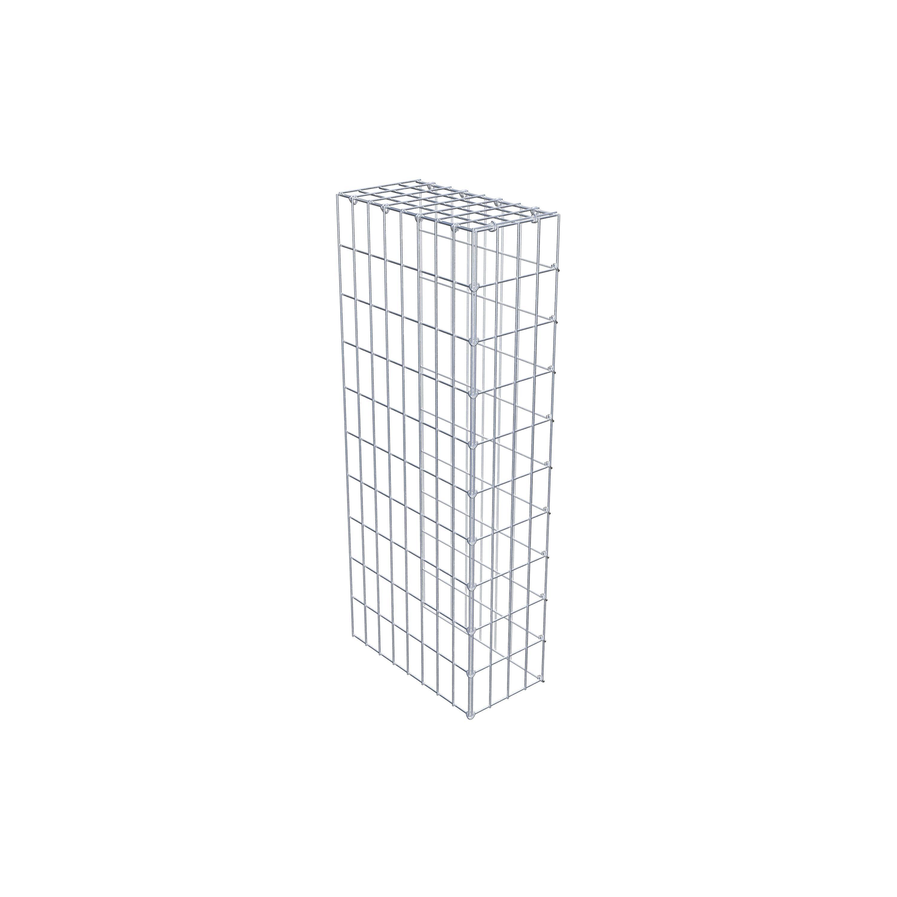 Monteret gabion type 4 100 cm x 40 cm x 20 cm (L x H x D), maskestørrelse 5 cm x 10 cm, C-ring