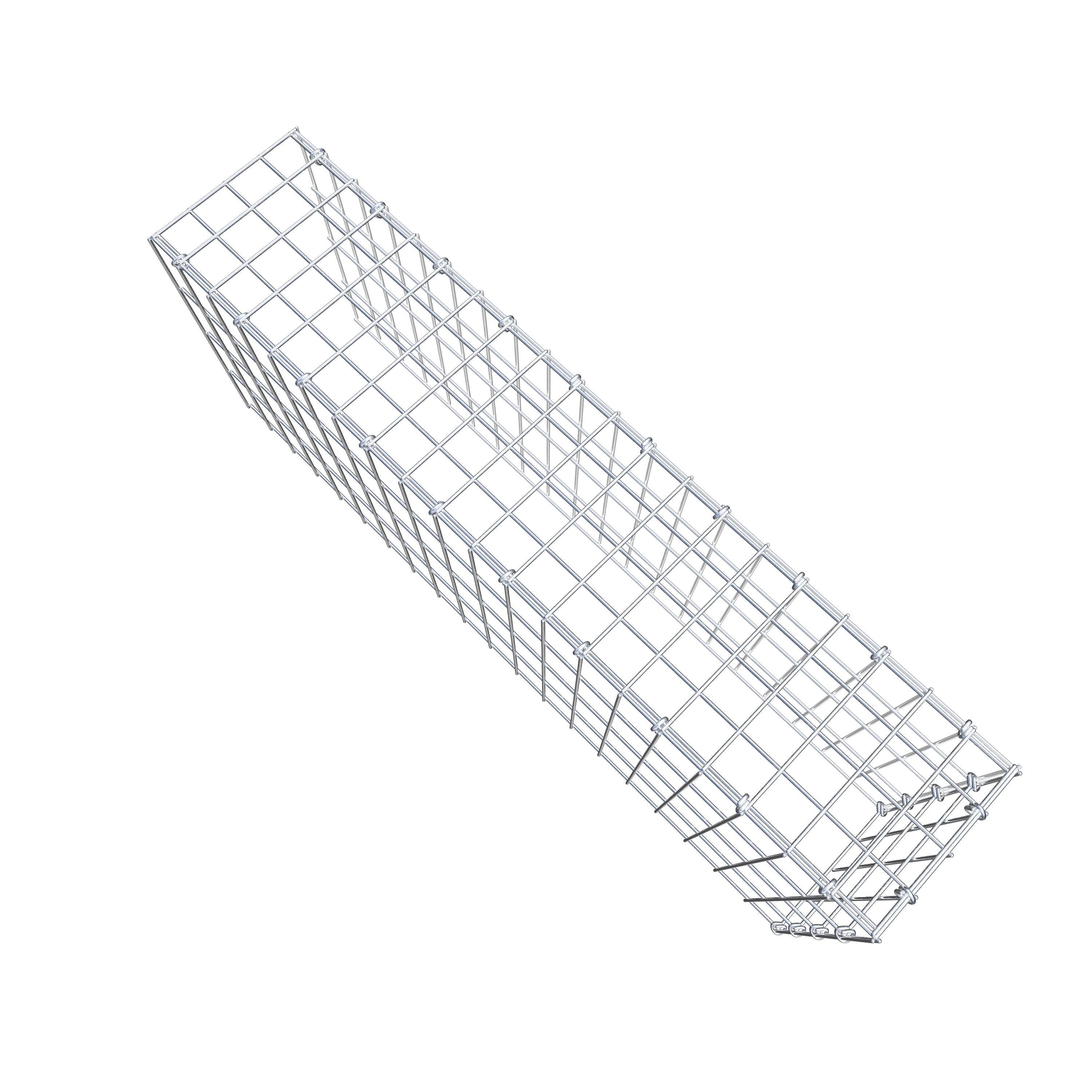 Monteret gabion type 4 100 cm x 40 cm x 20 cm (L x H x D), maskestørrelse 5 cm x 10 cm, C-ring