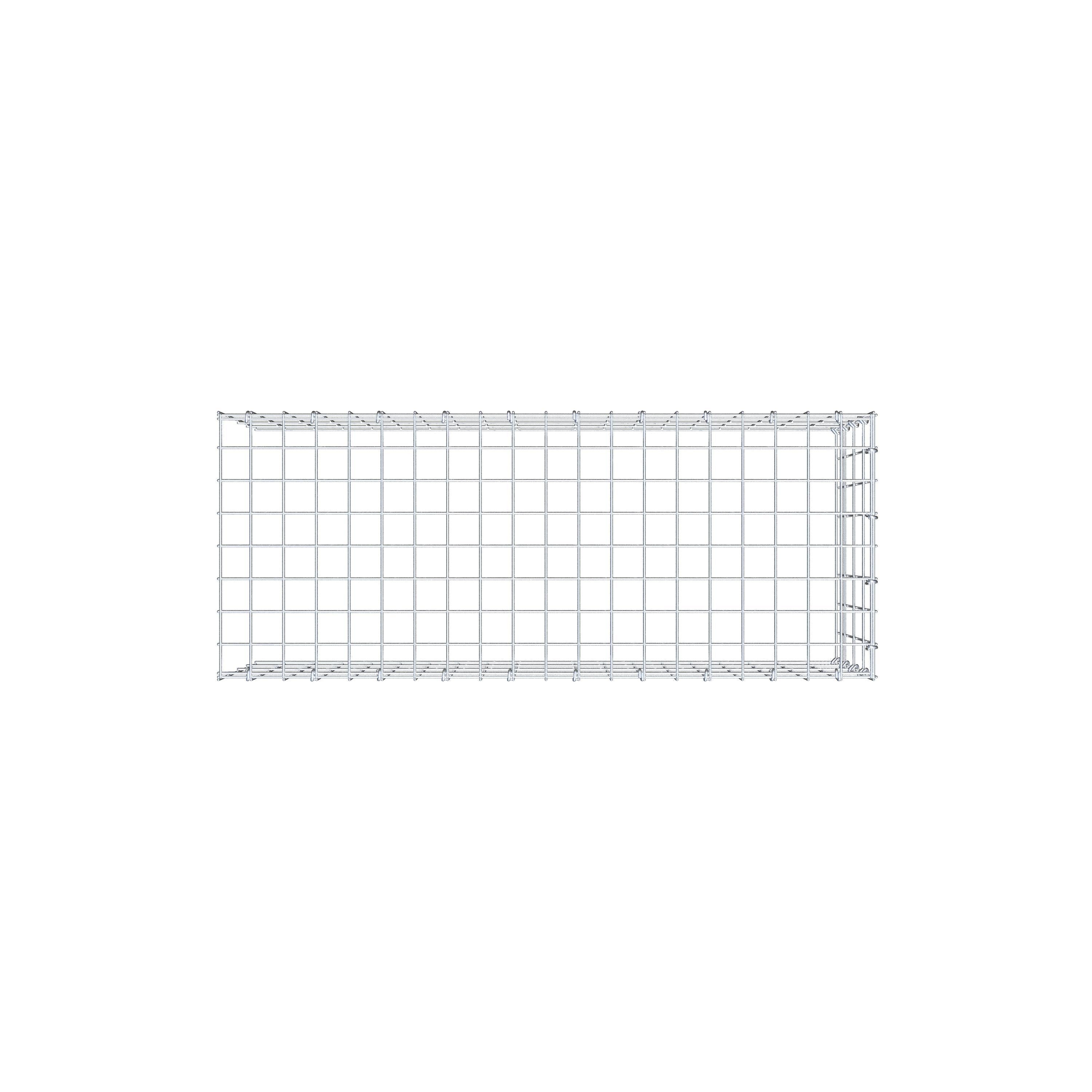 Anbaugabione Typ 4 100 cm x 40 cm x 40 cm (L x H x T), Maschenweite 5 cm x 10 cm, C-Ring