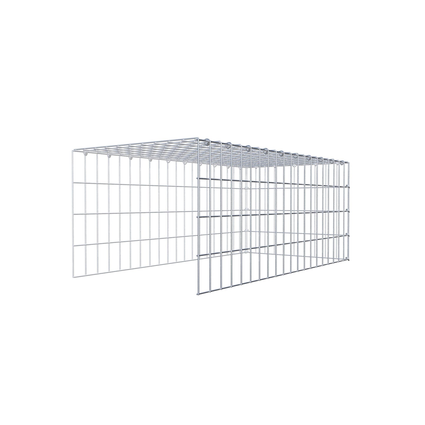 Anbaugabione Typ 4 100 cm x 40 cm x 50 cm (L x H x T), Maschenweite 5 cm x 10 cm, C-Ring