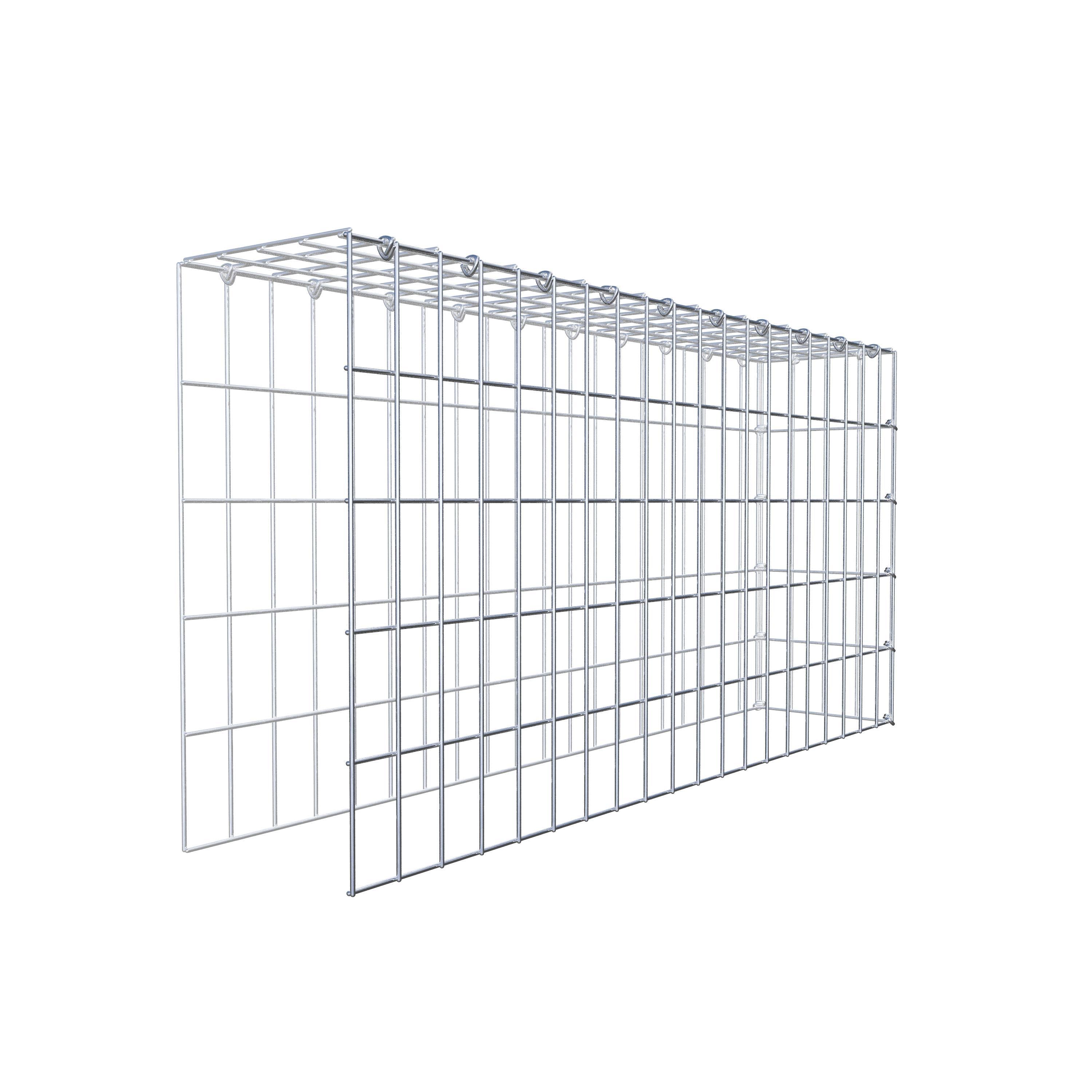 Mounted gabion type 4 100 cm x 50 cm x 20 cm (L x H x D), mesh size 5 cm x 10 cm, C-ring