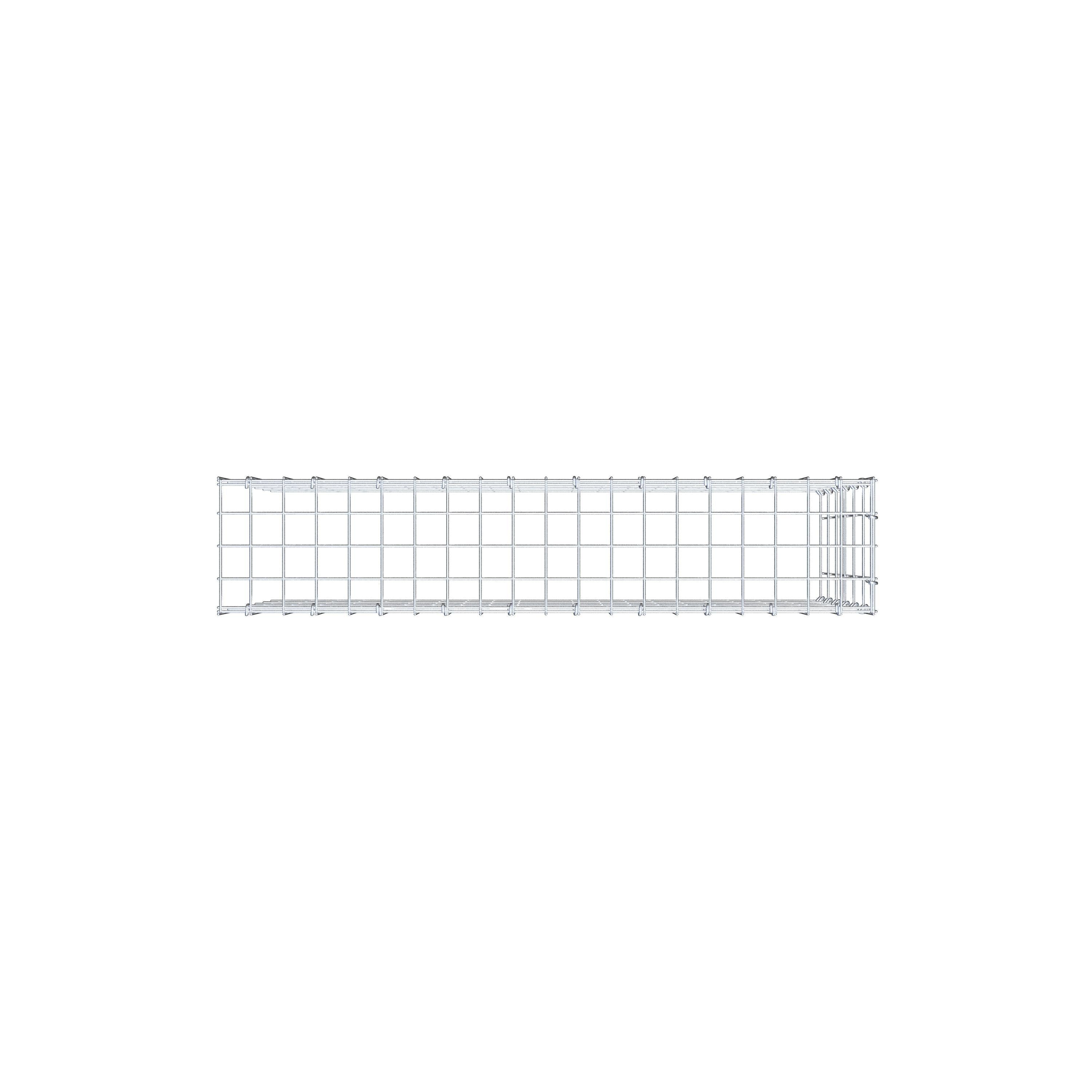 Anbaugabione Typ 4 100 cm x 60 cm x 20 cm (L x H x T), Maschenweite 5 cm x 10 cm, C-Ring