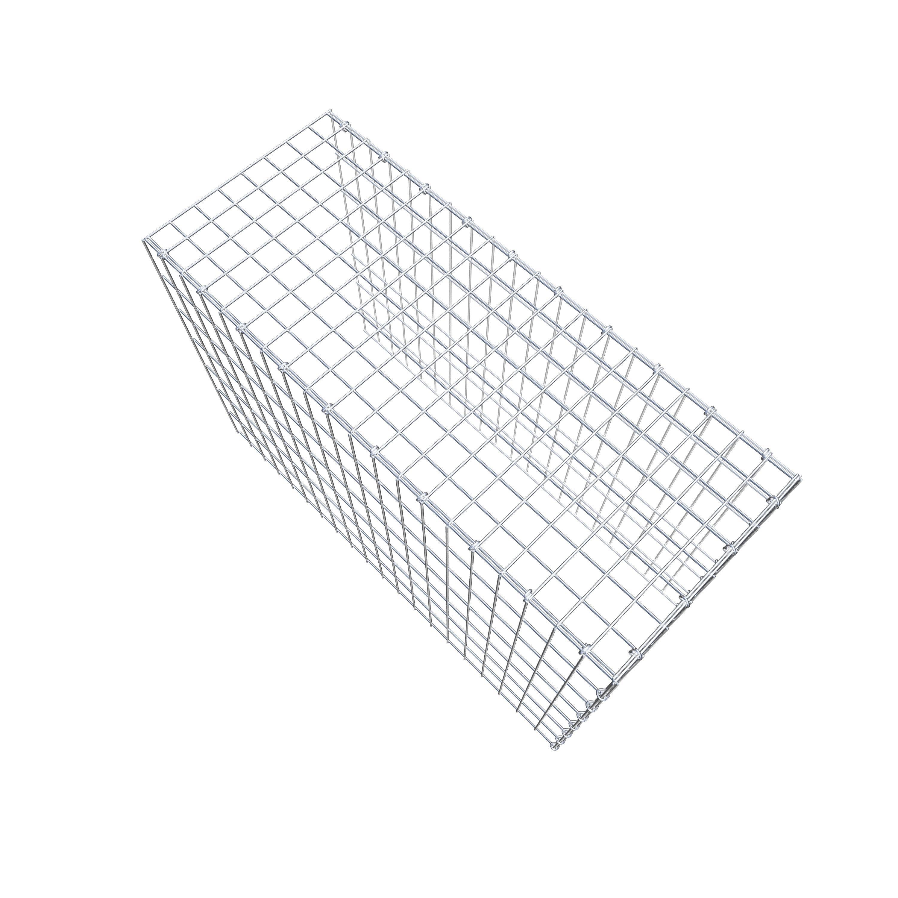 Mounted gabion type 4 100 cm x 70 cm x 40 cm (L x H x D), mesh size 5 cm x 10 cm, C-ring