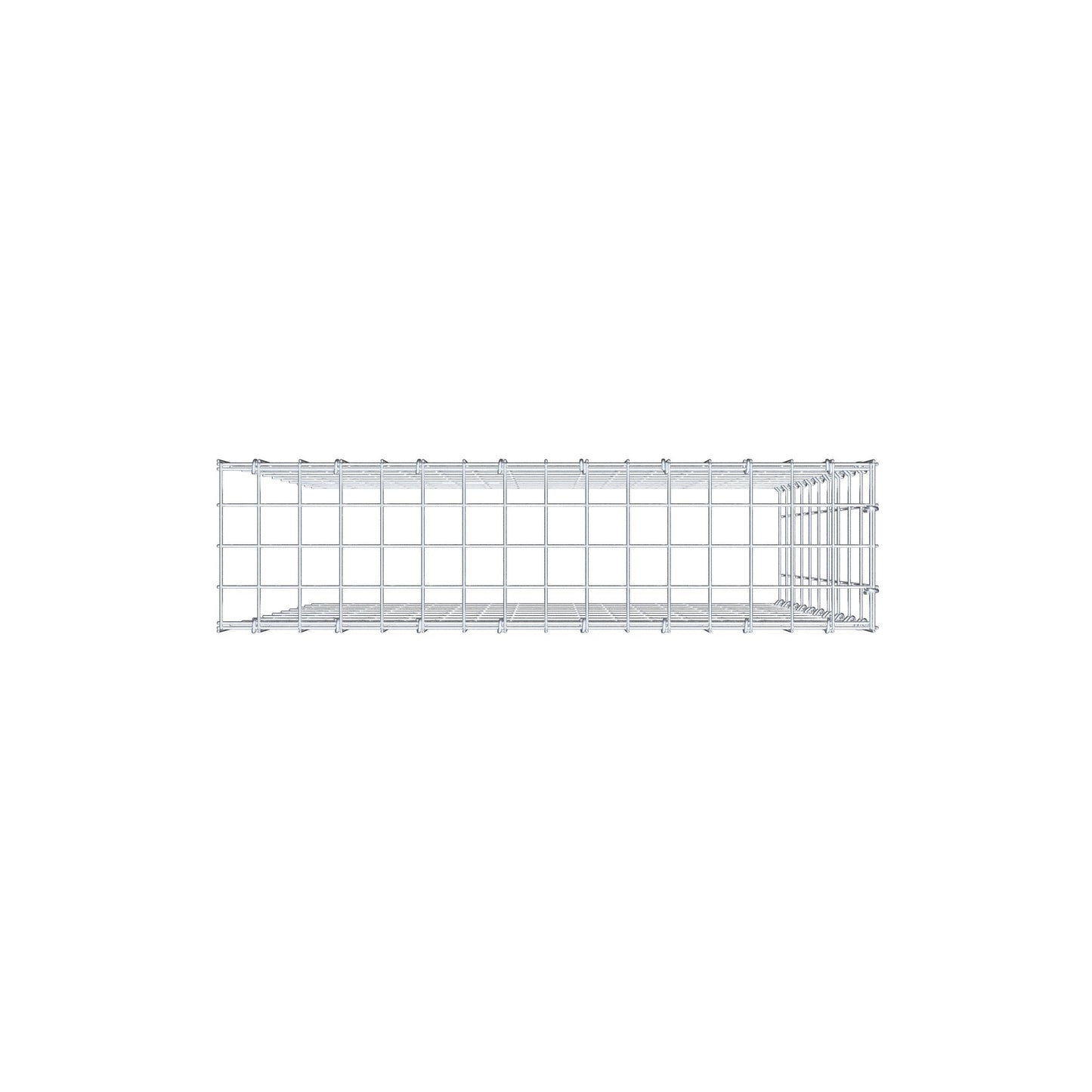 Mounted gabion type 4 100 cm x 80 cm x 20 cm (L x H x D), mesh size 5 cm x 10 cm, C-ring