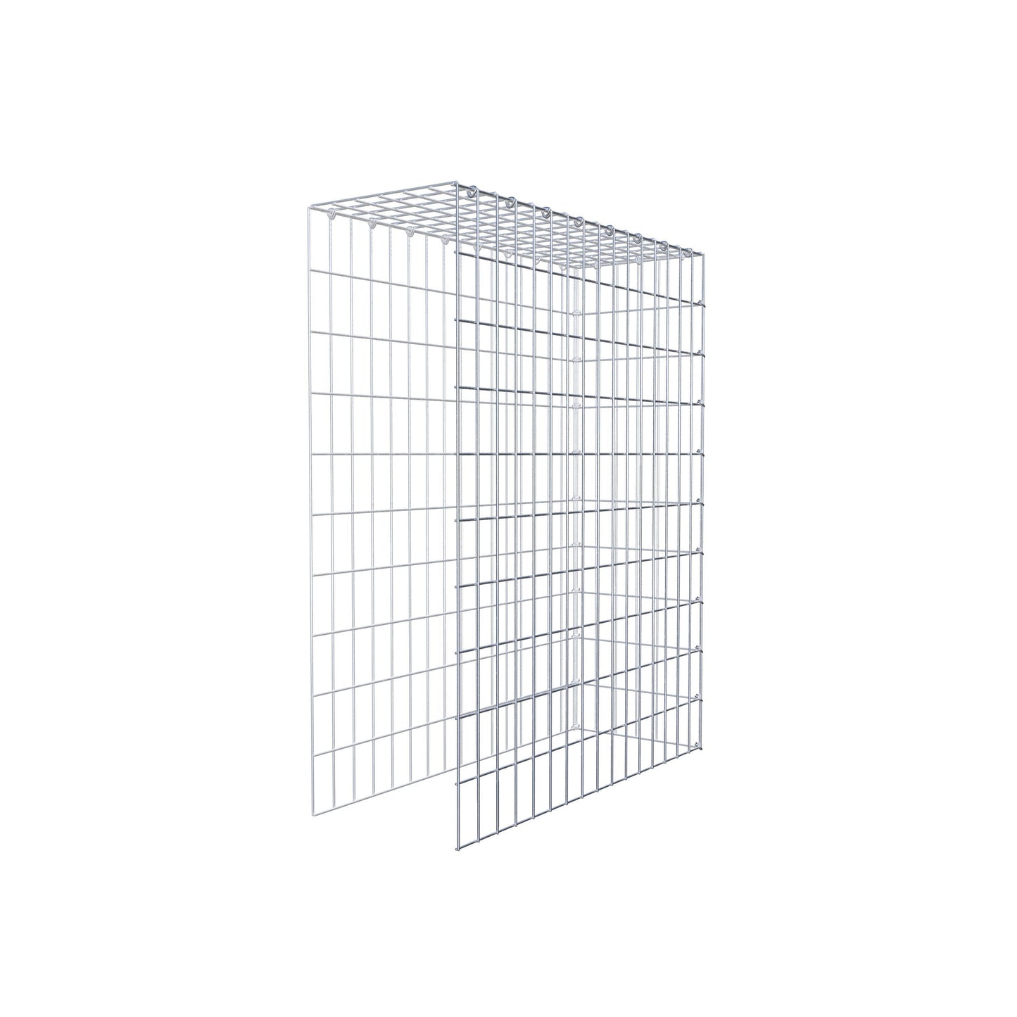 Monteret gabion type 4 100 cm x 80 cm x 30 cm (L x H x D), maskestørrelse 5 cm x 10 cm, C-ring