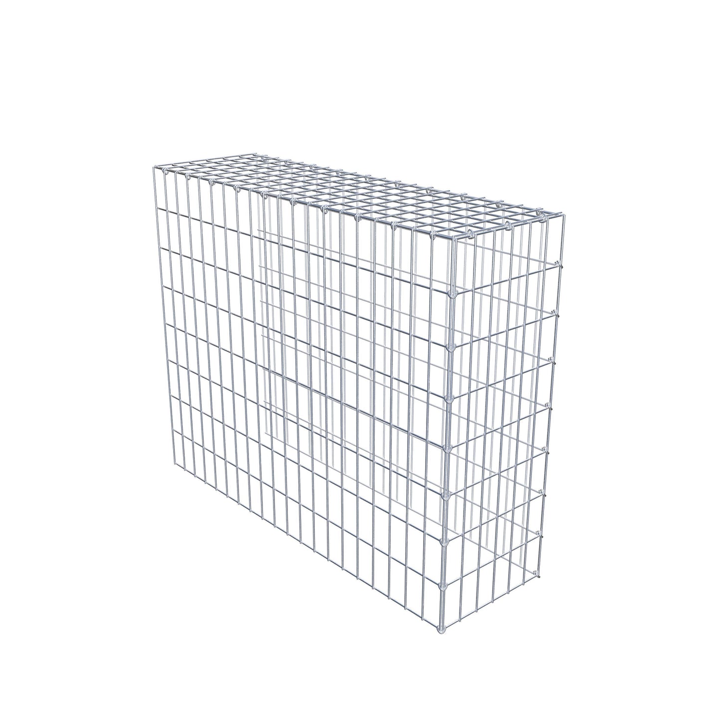Monteret gabion type 4 100 cm x 80 cm x 30 cm (L x H x D), maskestørrelse 5 cm x 10 cm, C-ring
