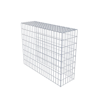 Monteret gabion type 4 100 cm x 80 cm x 30 cm (L x H x D), maskestørrelse 5 cm x 10 cm, C-ring