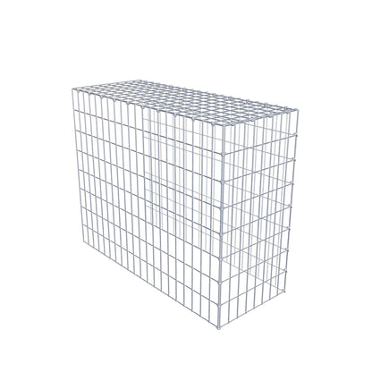 Typ 4 påbyggnadsgabion 100 cm x 80 cm x 40 cm (L x H x D), maskstorlek 5 cm x 10 cm, C-ring