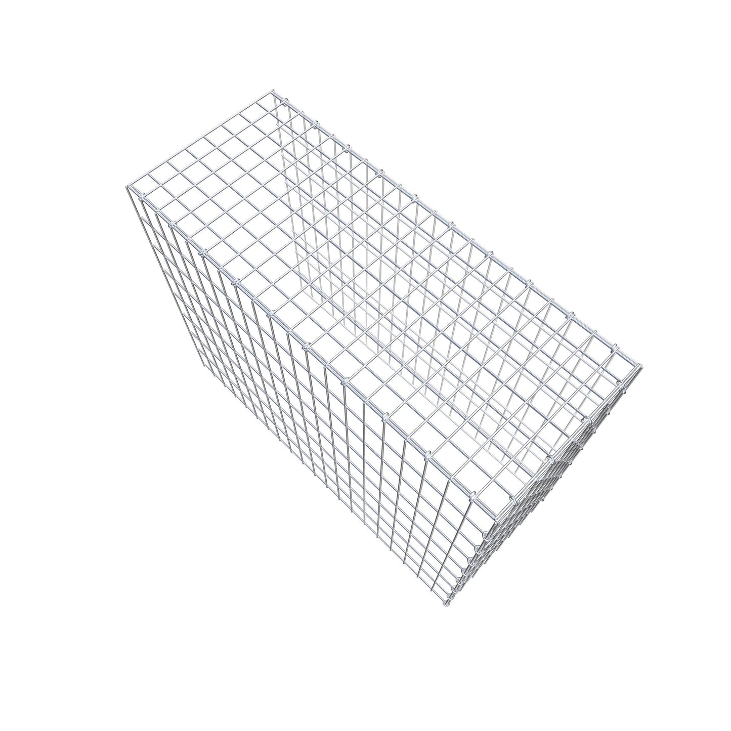 Typ 4 påbyggnadsgabion 100 cm x 80 cm x 40 cm (L x H x D), maskstorlek 5 cm x 10 cm, C-ring