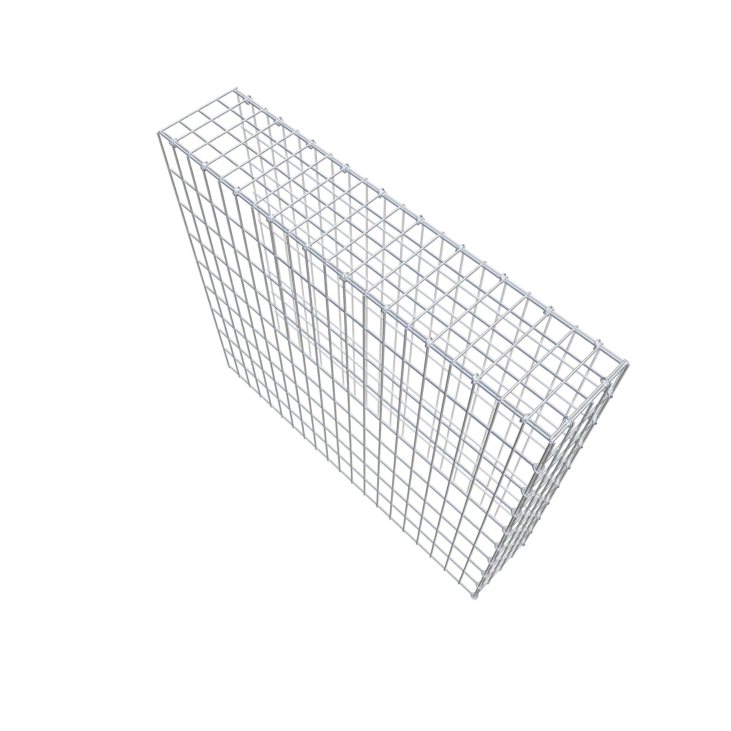 Monteret gabion type 4 100 cm x 90 cm x 20 cm (L x H x D), maskestørrelse 5 cm x 10 cm, C-ring