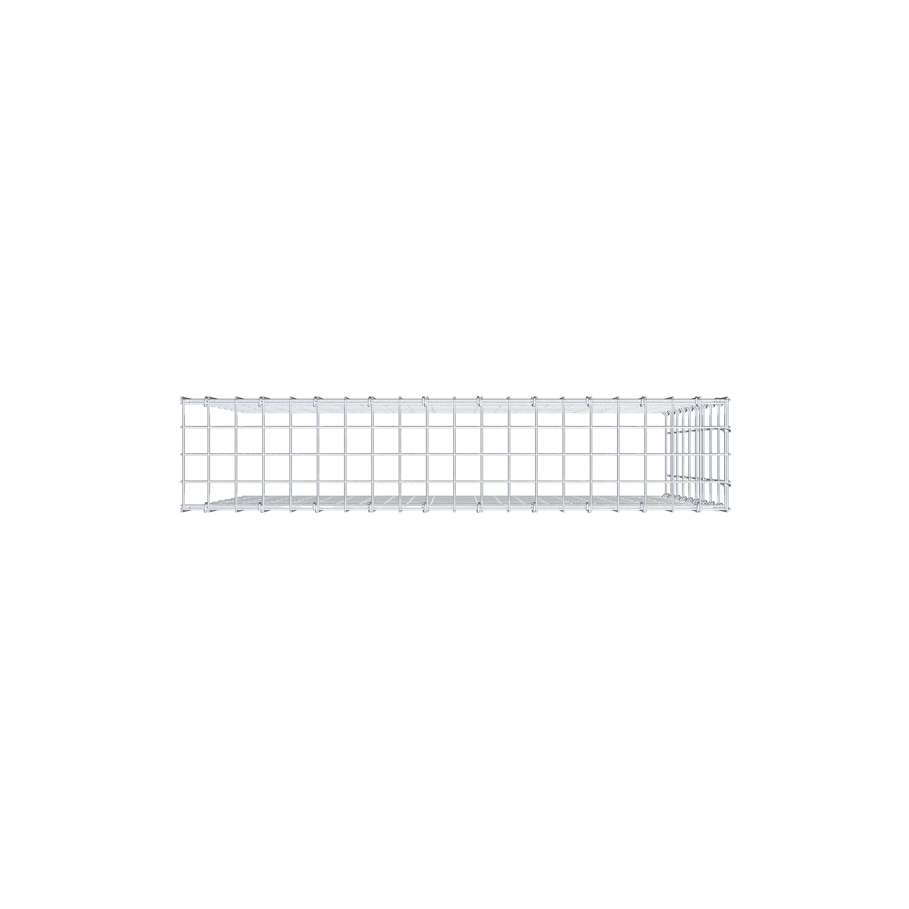 Anbaugabione Typ 4 100 cm x 90 cm x 20 cm (L x H x T), Maschenweite 5 cm x 10 cm, C-Ring