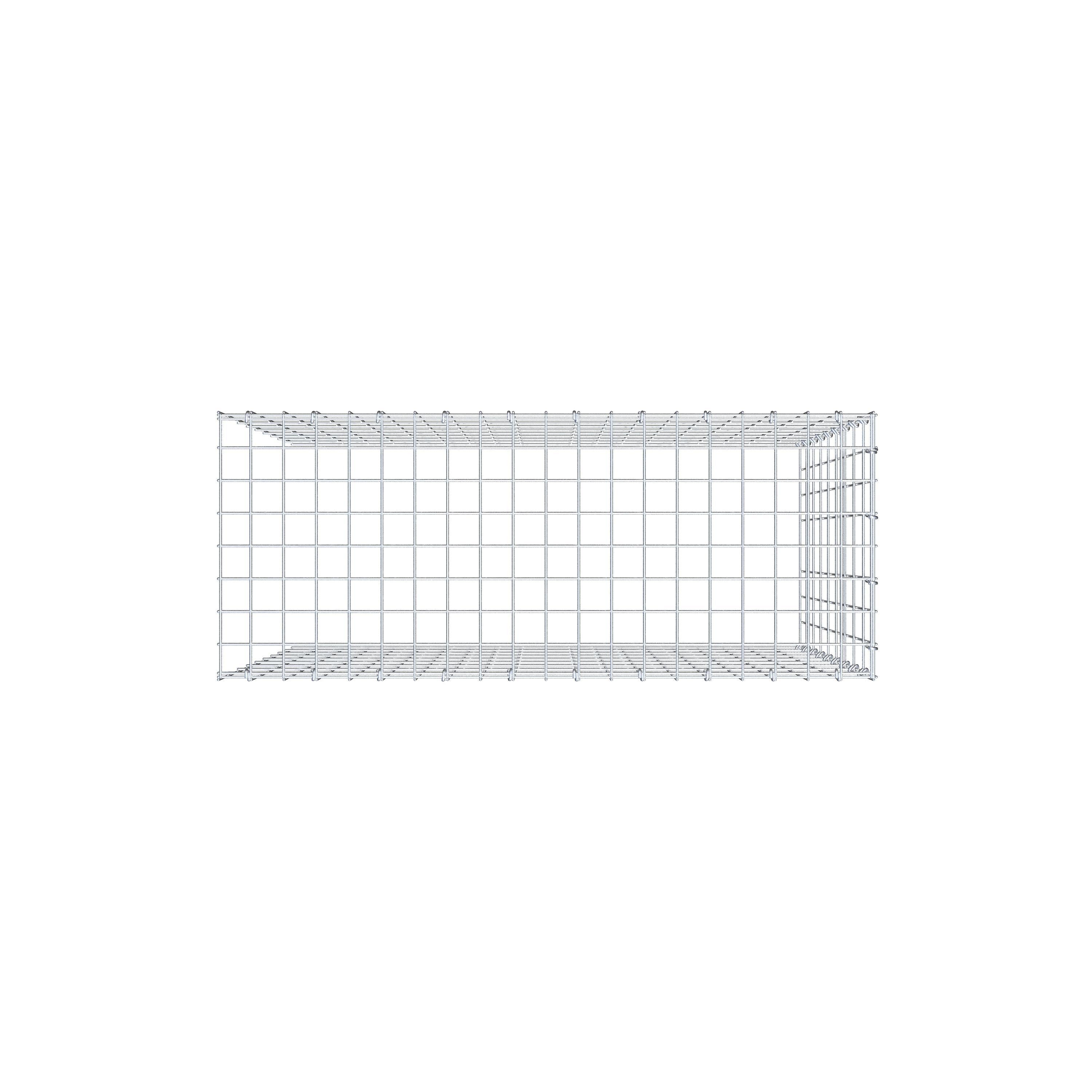 Anbaugabione Typ 4 100 cm x 90 cm x 40 cm (L x H x T), Maschenweite 5 cm x 10 cm, C-Ring