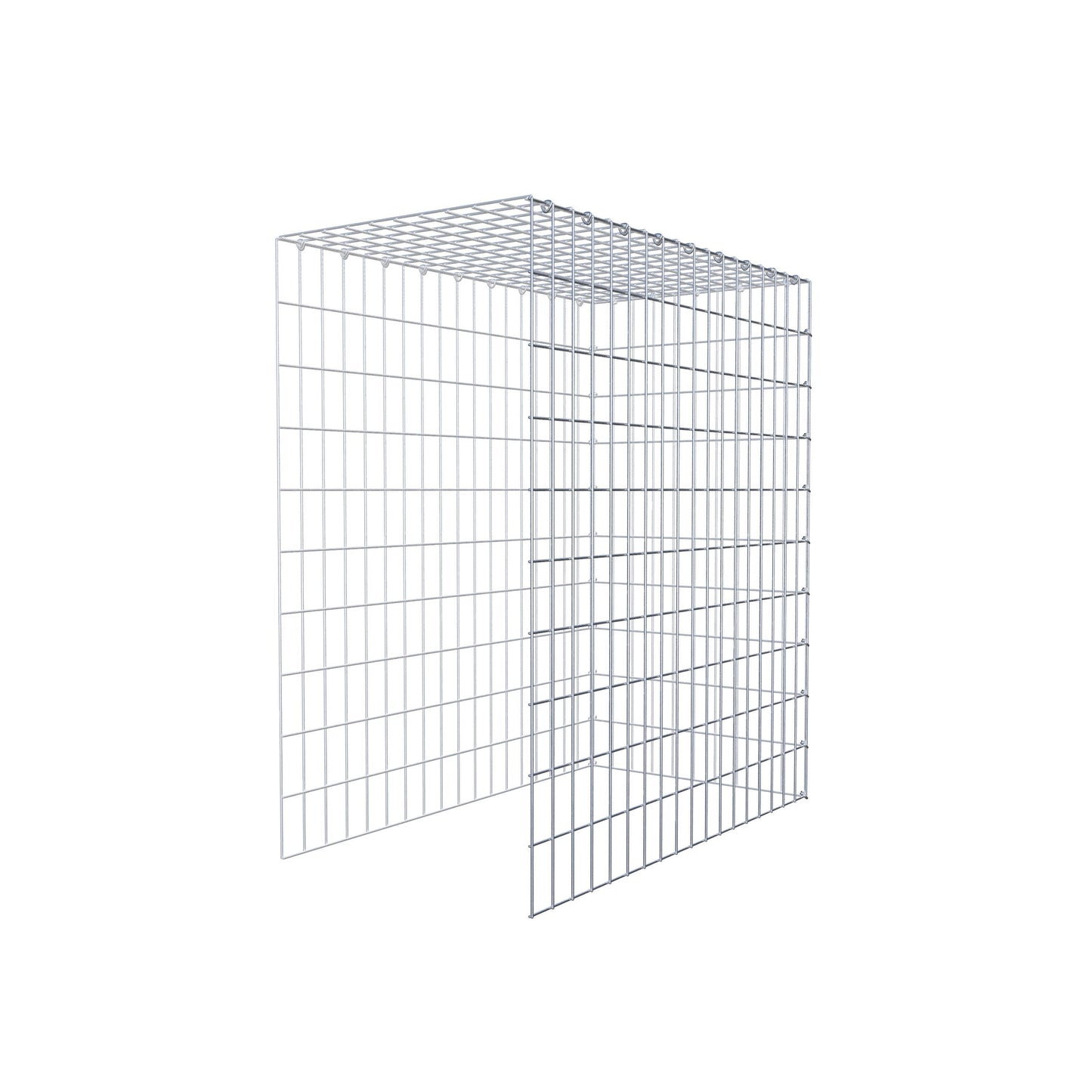 Mounted gabion type 4 100 cm x 90 cm x 50 cm (L x H x D), mesh size 5 cm x 10 cm, C-ring