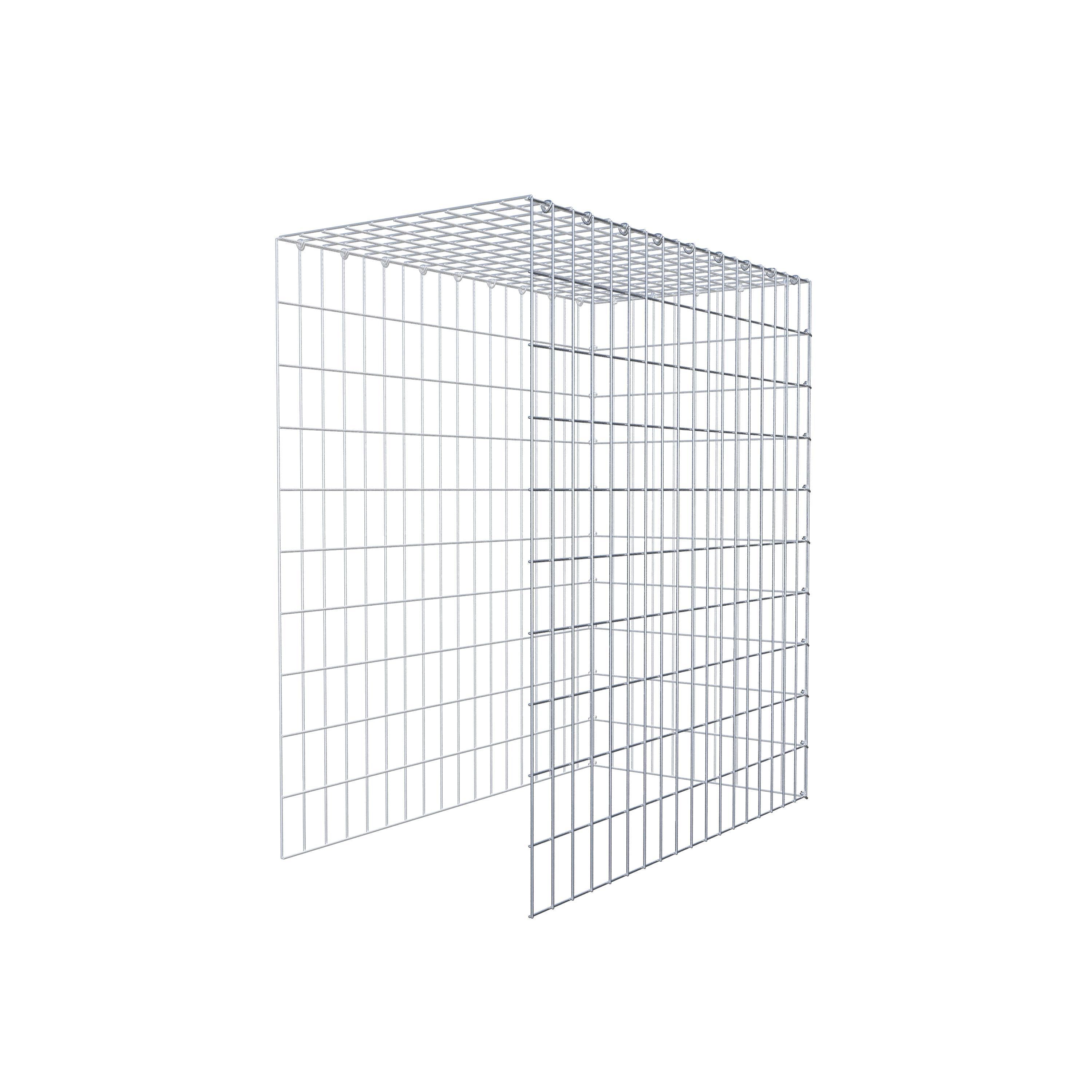 Monteret gabion type 4 100 cm x 90 cm x 50 cm (L x H x D), maskestørrelse 5 cm x 10 cm, C-ring