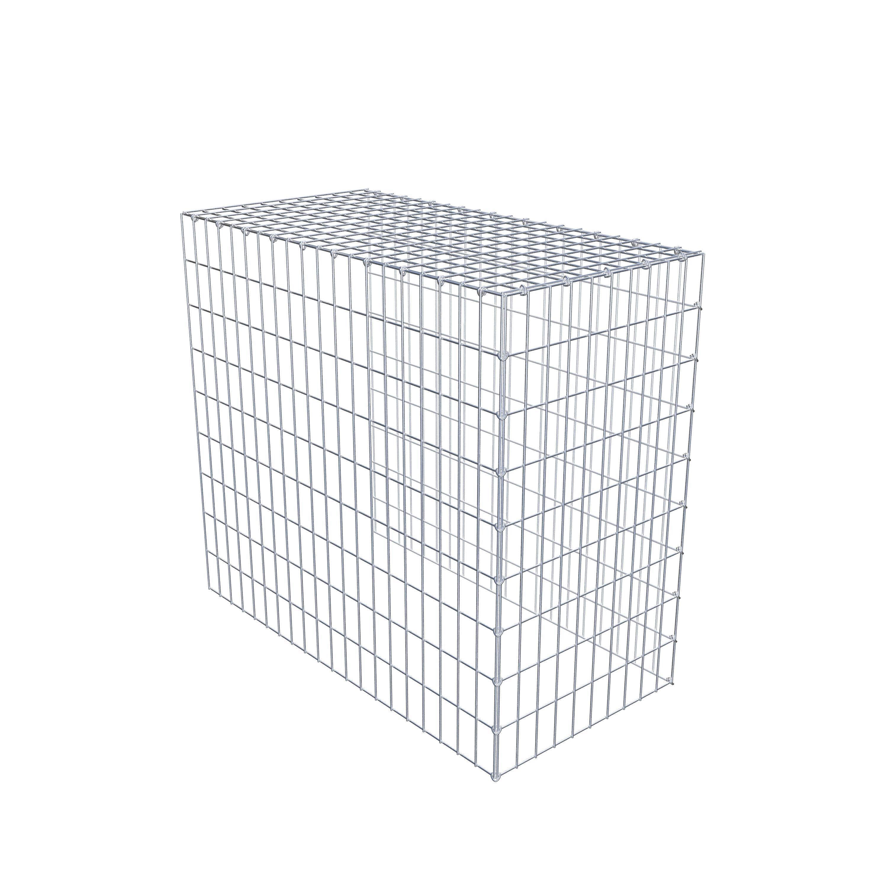 Monteret gabion type 4 100 cm x 90 cm x 50 cm (L x H x D), maskestørrelse 5 cm x 10 cm, C-ring