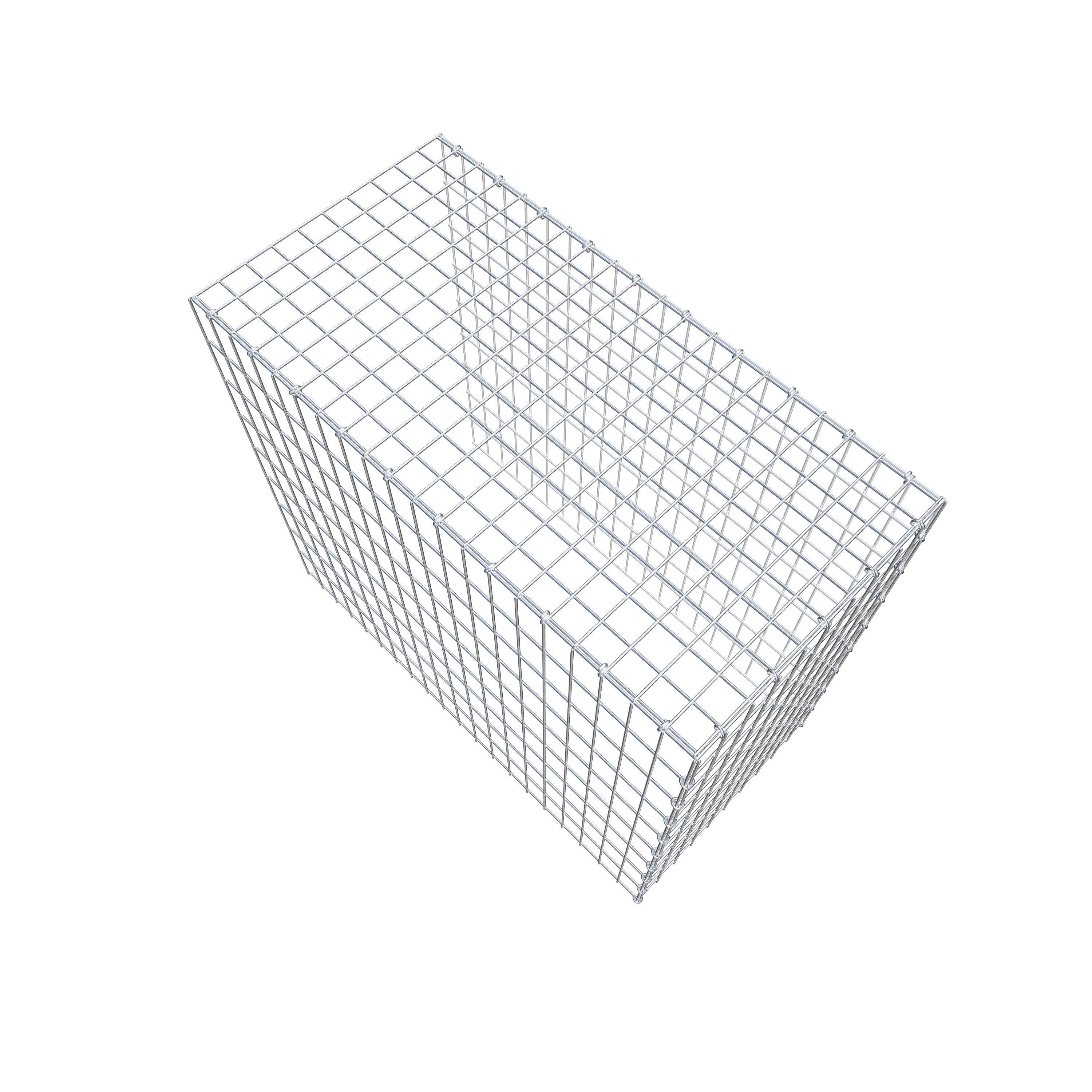 Monteret gabion type 4 100 cm x 90 cm x 50 cm (L x H x D), maskestørrelse 5 cm x 10 cm, C-ring