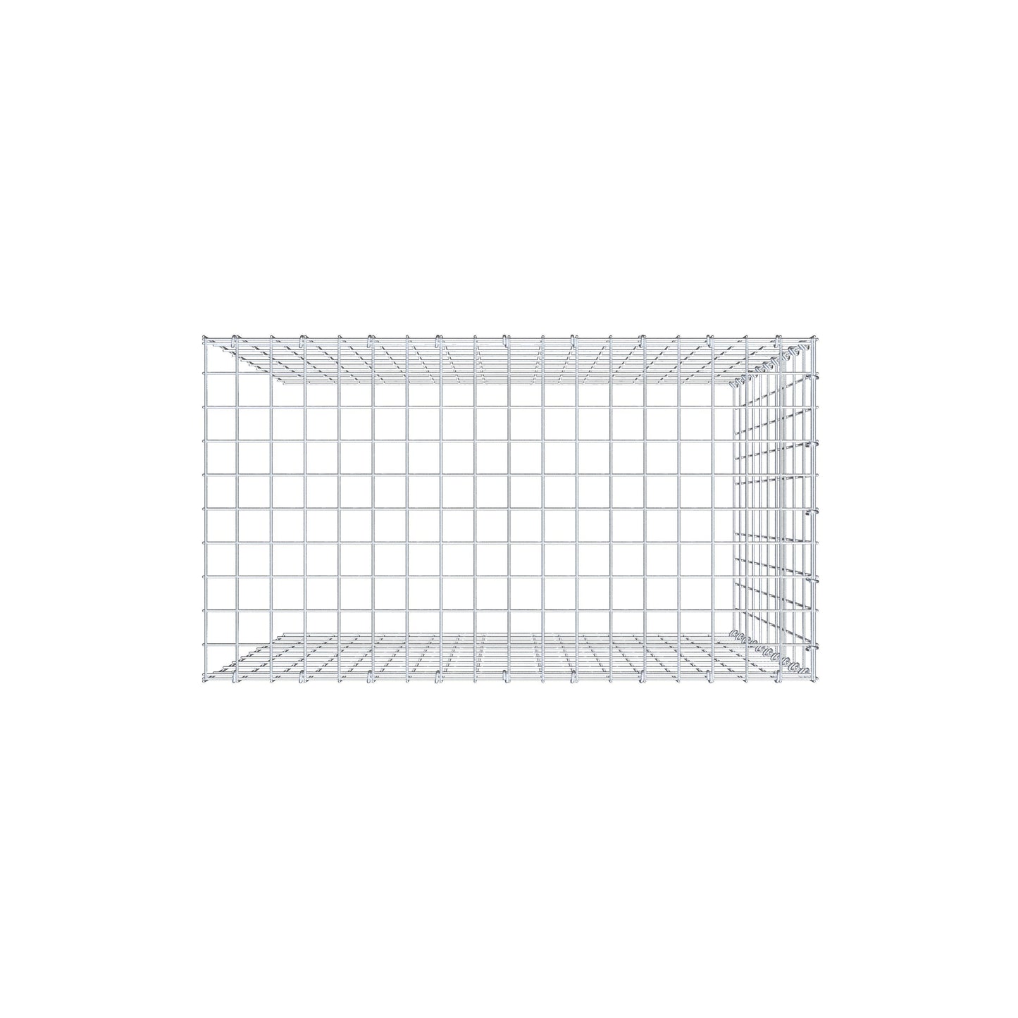 Mounted gabion type 4 100 cm x 90 cm x 50 cm (L x H x D), mesh size 5 cm x 10 cm, C-ring