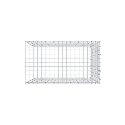 Mounted gabion type 4 100 cm x 90 cm x 50 cm (L x H x D), mesh size 5 cm x 10 cm, C-ring