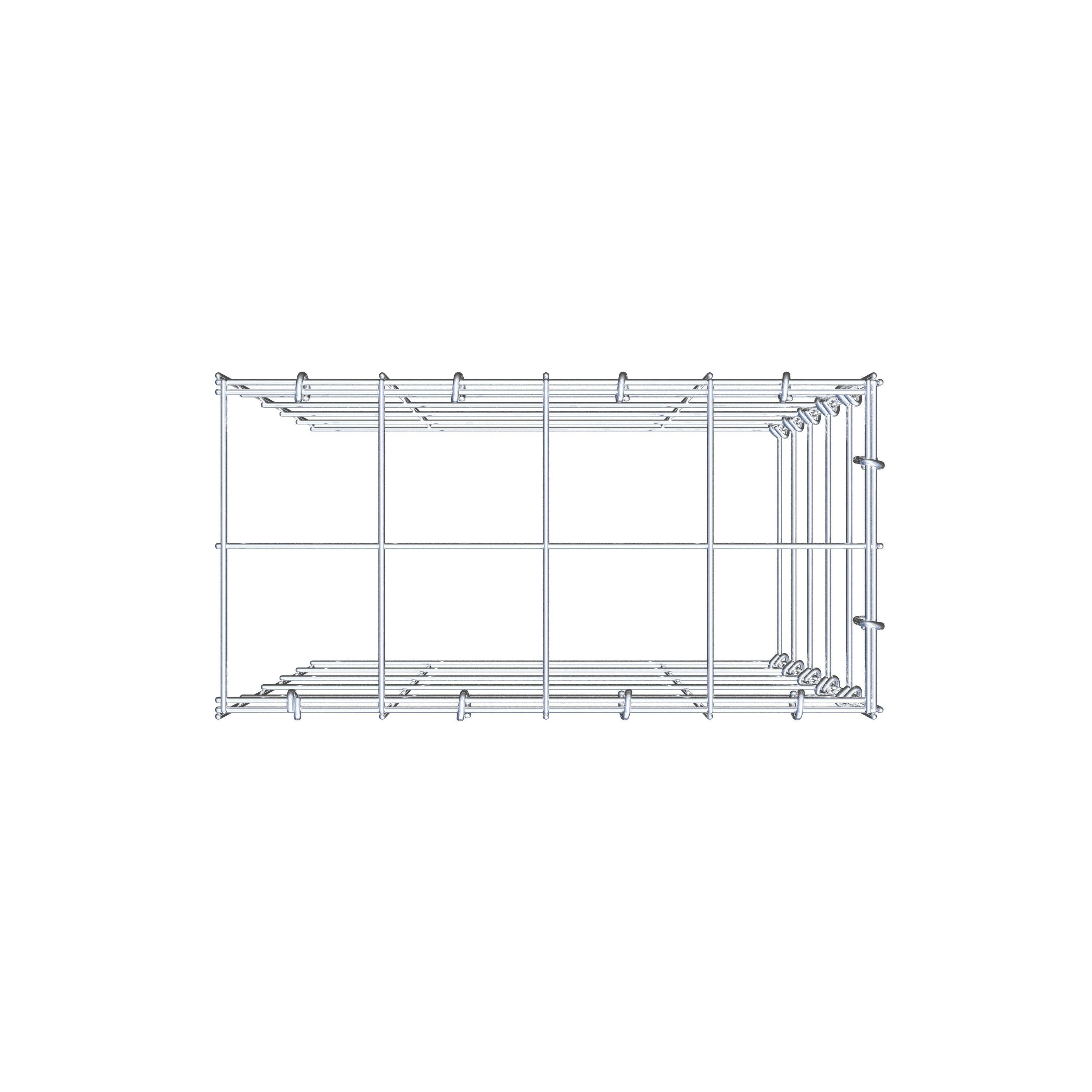 Anbaugabione Typ 4 50 cm x 40 cm x 20 cm (L x H x T), Maschenweite 10 cm x 10 cm, C-Ring