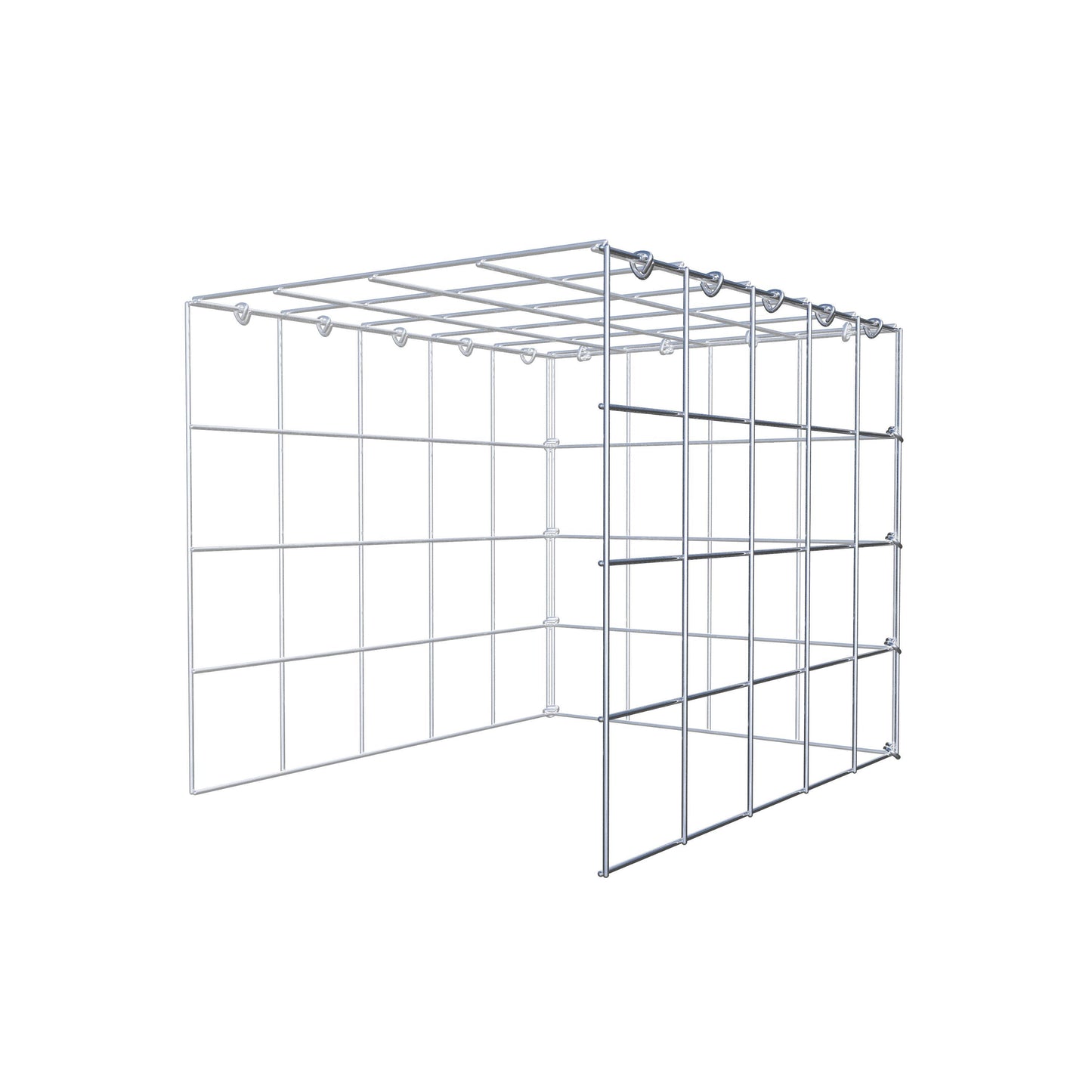 Anbaugabione Typ 4 50 cm x 40 cm x 40 cm (L x H x T), Maschenweite 10 cm x 10 cm, C-Ring