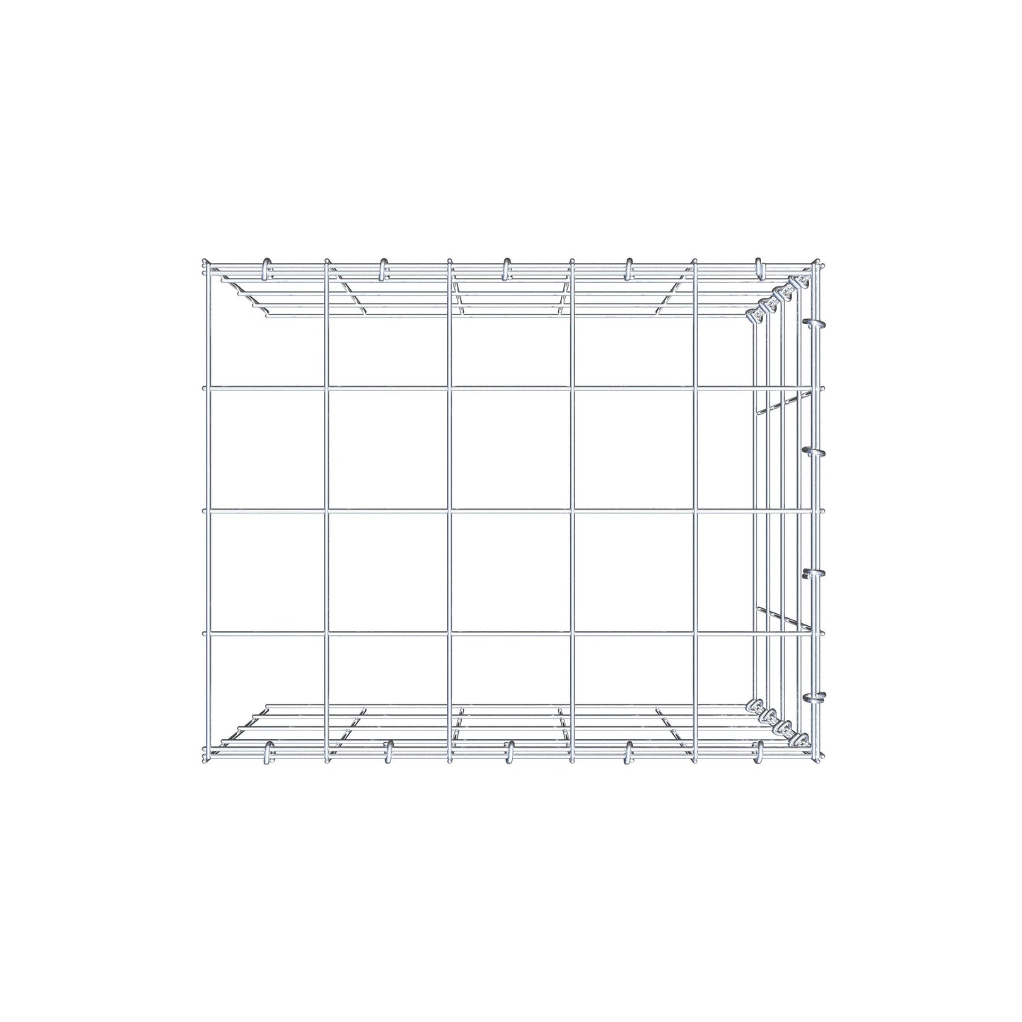 Anbaugabione Typ 4 50 cm x 40 cm x 40 cm (L x H x T), Maschenweite 10 cm x 10 cm, C-Ring
