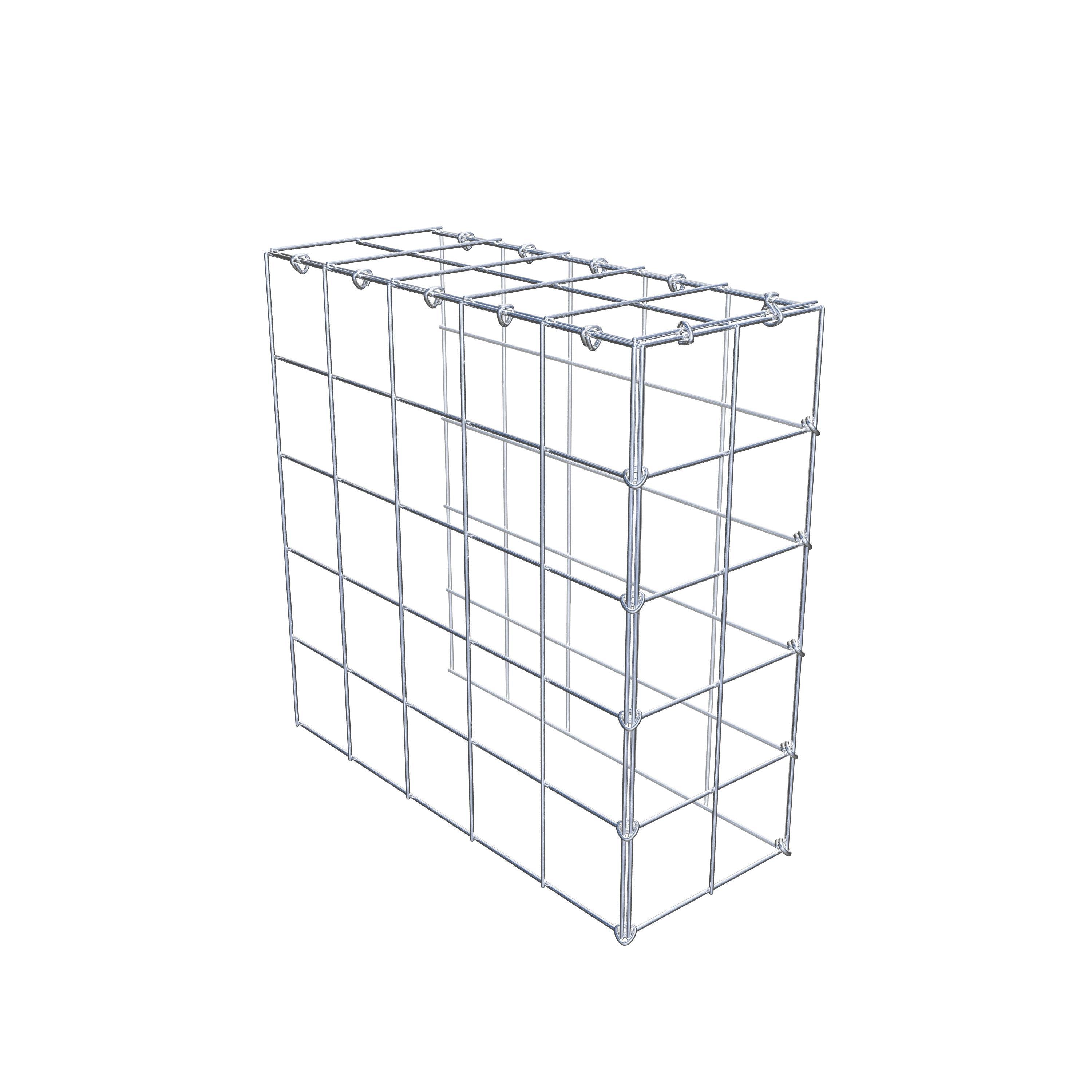 Monteret gabion type 4 50 cm x 50 cm x 20 cm (L x H x D), maskestørrelse 10 cm x 10 cm, C-ring