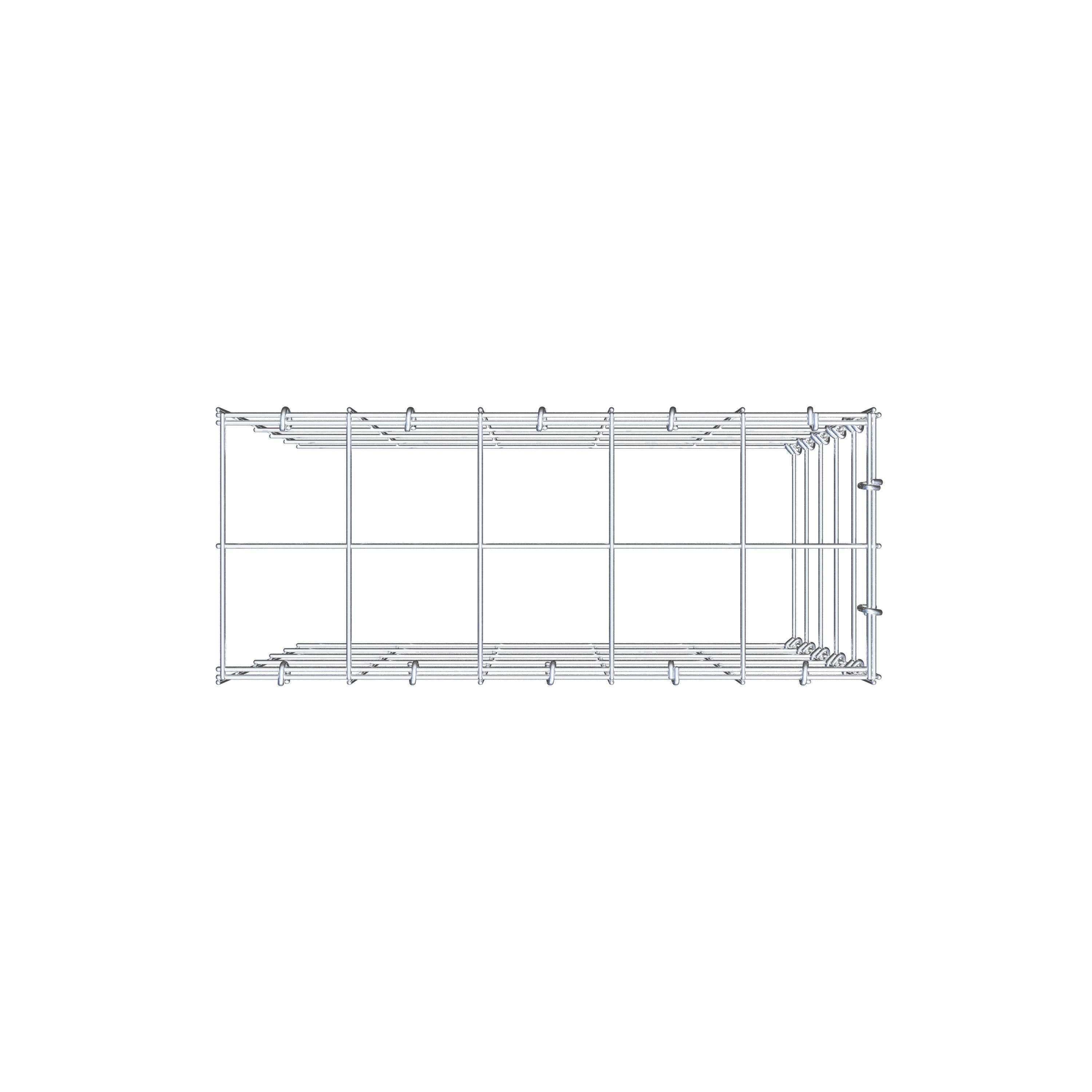 Anbaugabione Typ 4 50 cm x 50 cm x 20 cm (L x H x T), Maschenweite 10 cm x 10 cm, C-Ring