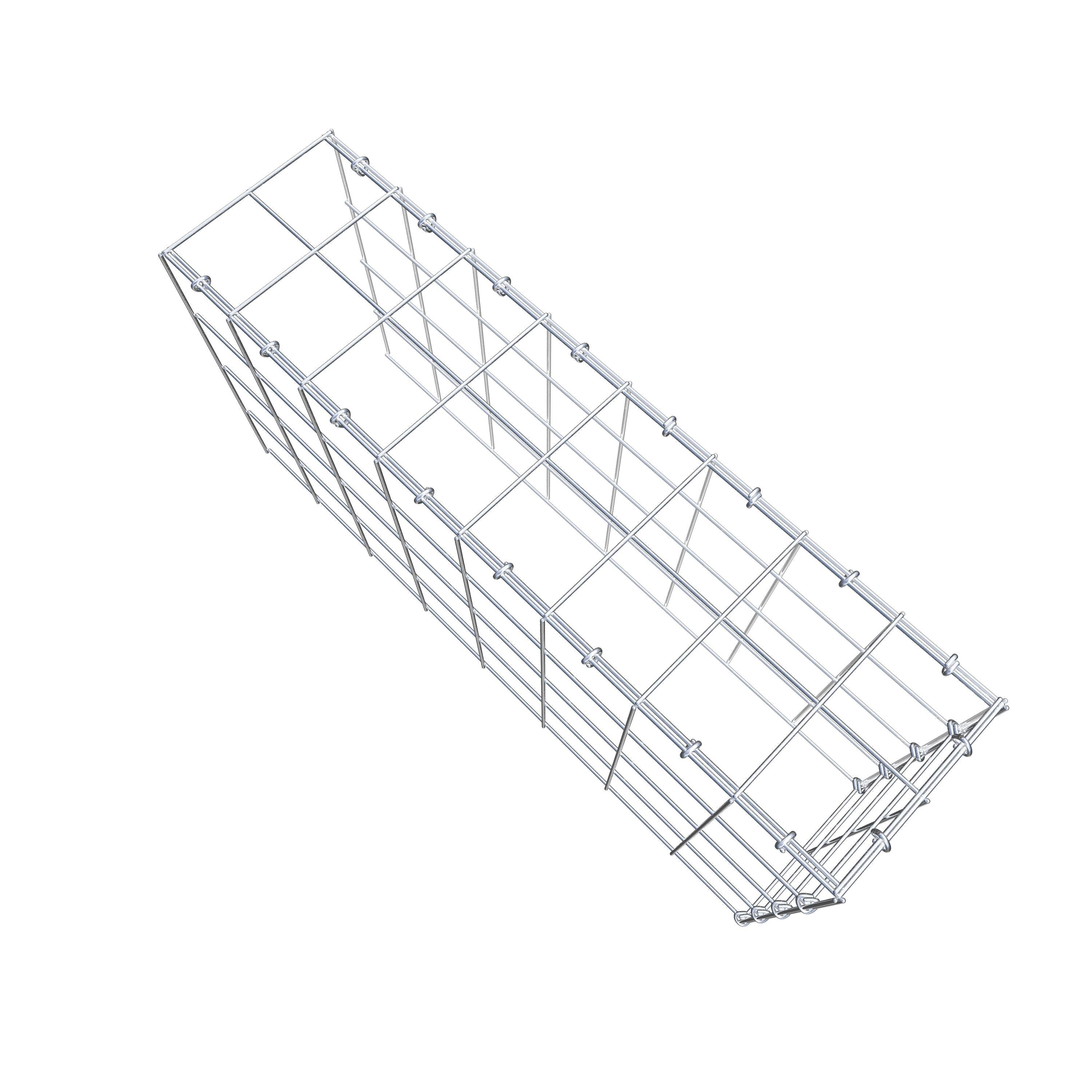 Monteret gabion type 4 80 cm x 40 cm x 20 cm (L x H x D), maskestørrelse 10 cm x 10 cm, C-ring