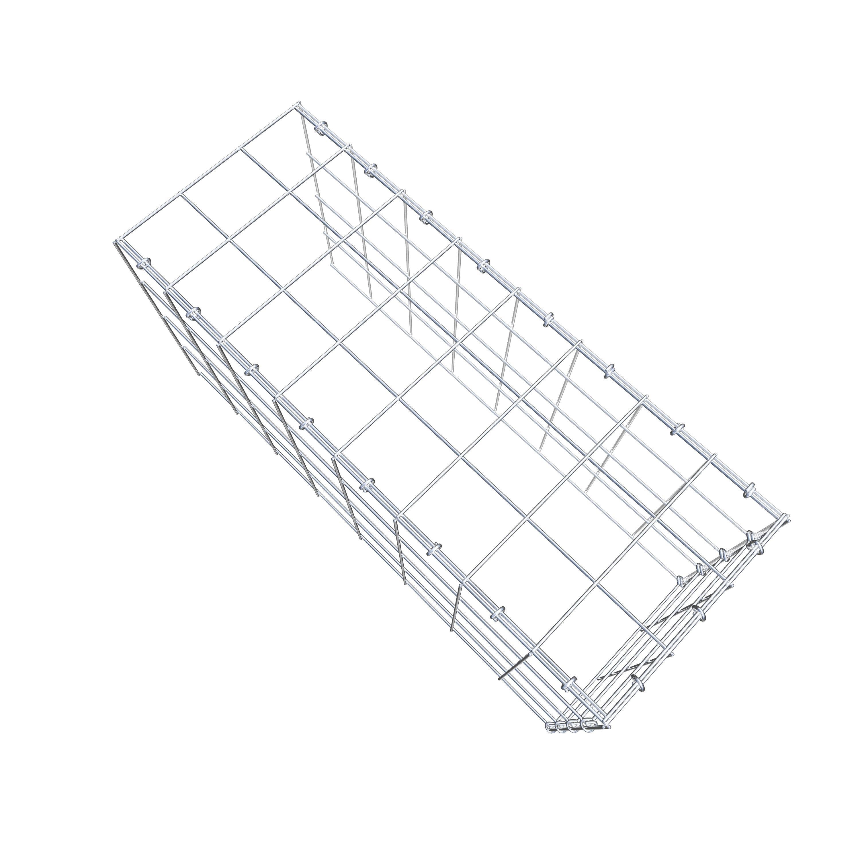 Monteret gabion type 4 80 cm x 40 cm x 30 cm (L x H x D), maskestørrelse 10 cm x 10 cm, C-ring