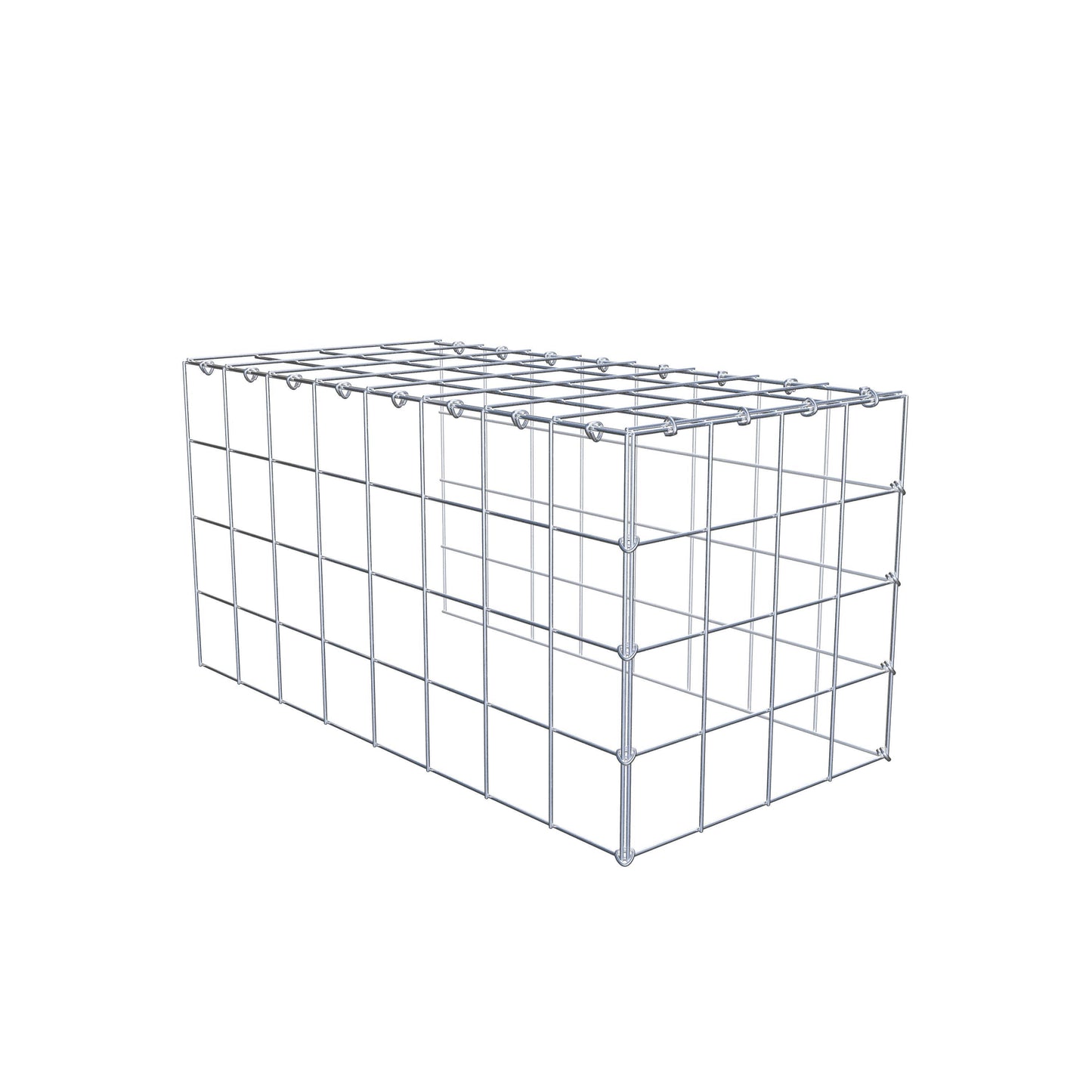 Anbaugabione Typ 4 80 cm x 40 cm x 40 cm (L x H x T), Maschenweite 10 cm x 10 cm, C-Ring