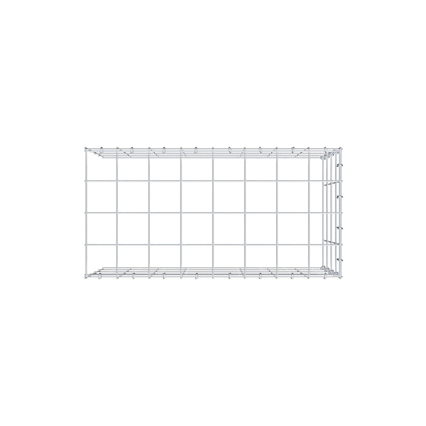 Anbaugabione Typ 4 80 cm x 40 cm x 40 cm (L x H x T), Maschenweite 10 cm x 10 cm, C-Ring