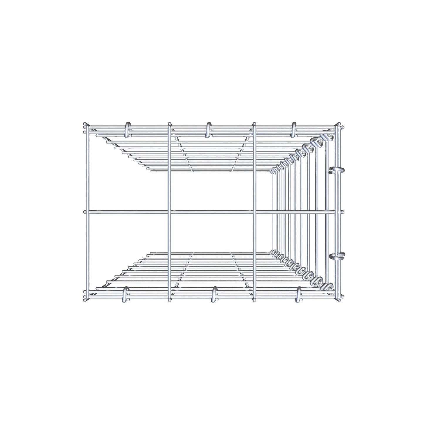 Gabbione aggiuntivo tipo 4 100 cm x 30 cm x 20 cm (L x H x P), maglia 10 cm x 10 cm, anello a C