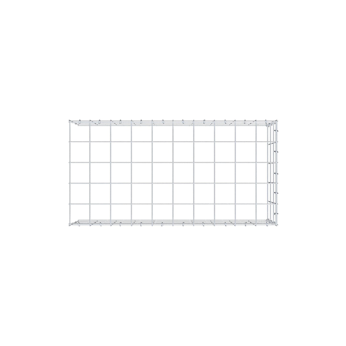 Anbaugabione Typ 4 100 cm x 30 cm x 50 cm (L x H x T), Maschenweite 10 cm x 10 cm, C-Ring