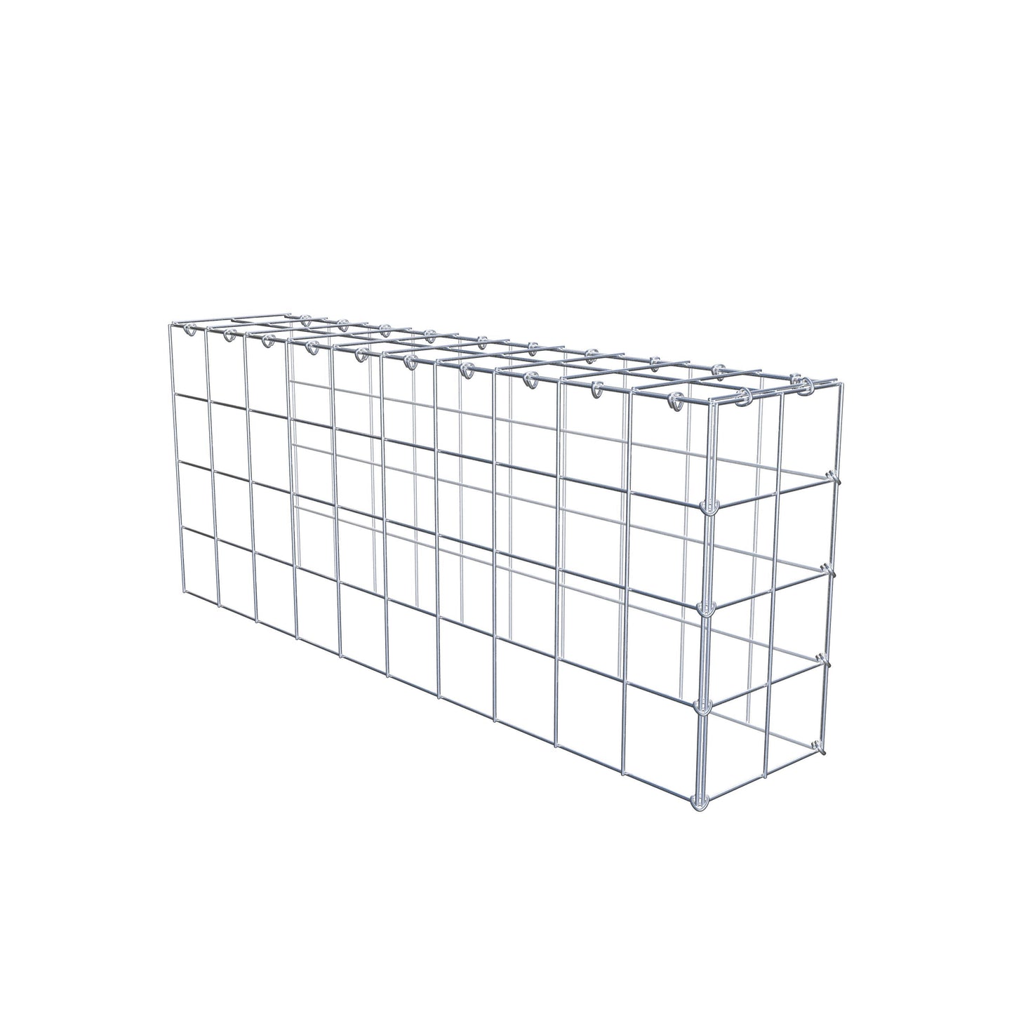 Anbaugabione Typ 4 100 cm x 40 cm x 20 cm (L x H x T), Maschenweite 10 cm x 10 cm, C-Ring