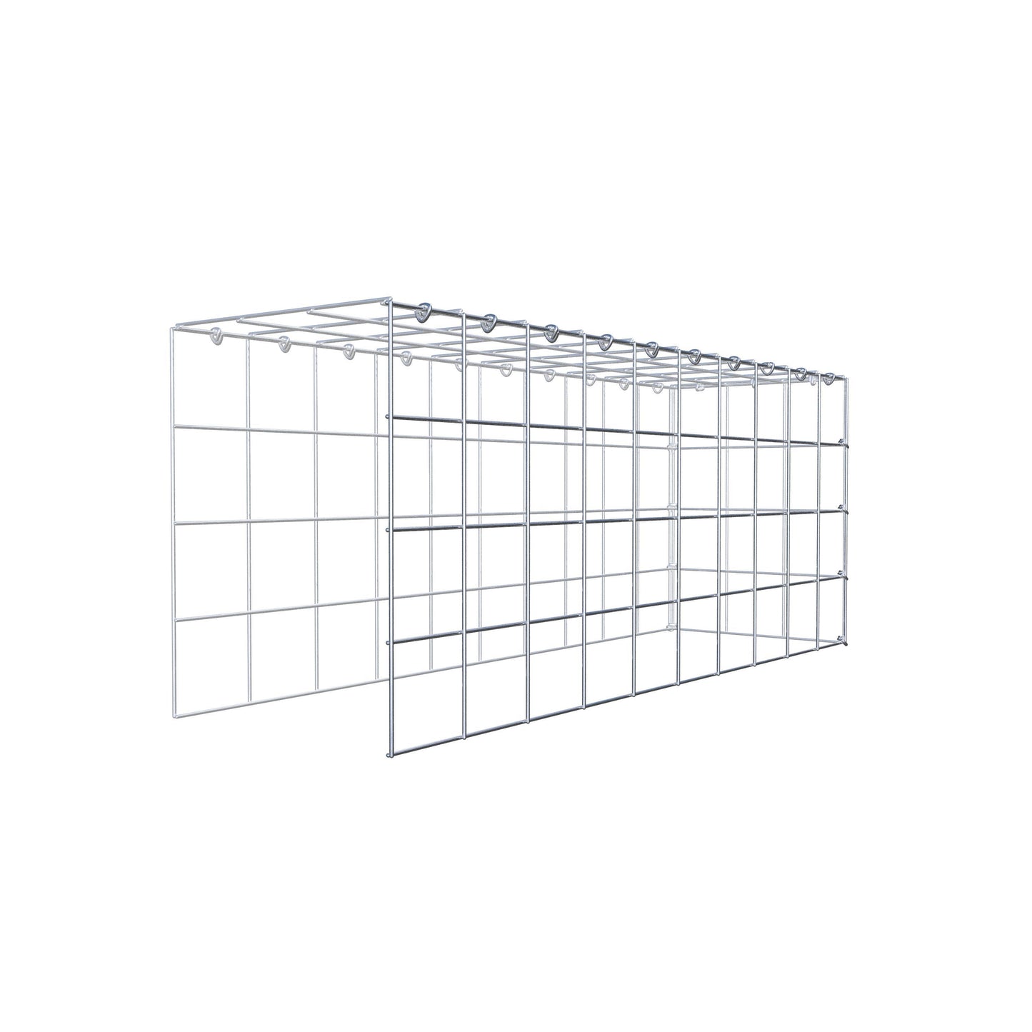 Anbaugabione Typ 4 100 cm x 40 cm x 30 cm (L x H x T), Maschenweite 10 cm x 10 cm, C-Ring