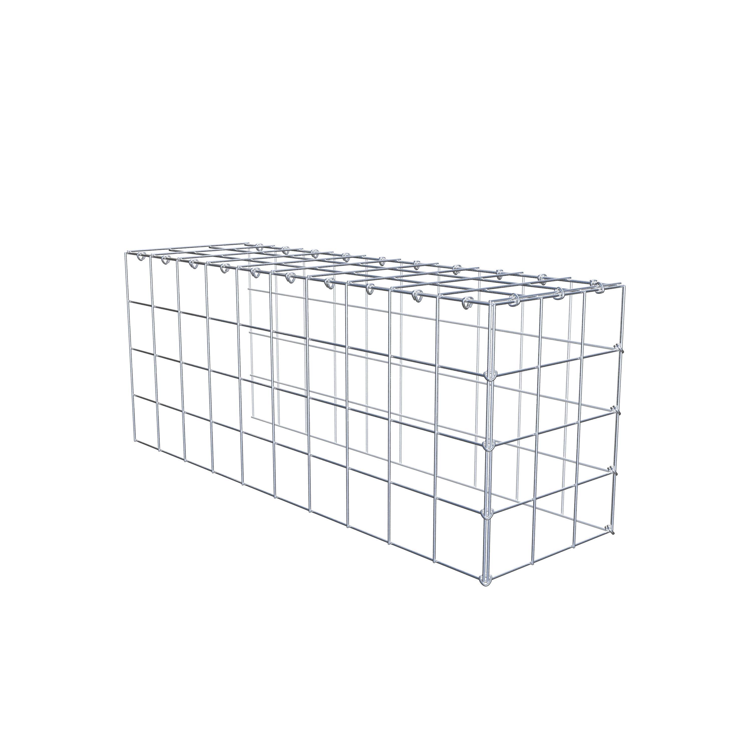 Mounted gabion type 4 100 cm x 40 cm x 30 cm (L x H x D), mesh size 10 cm x 10 cm, C-ring