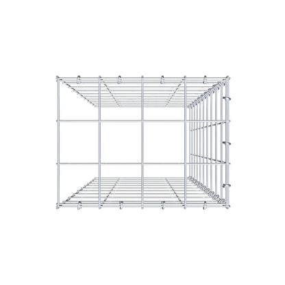 Anbaugabione Typ 4 100 cm x 40 cm x 30 cm (L x H x T), Maschenweite 10 cm x 10 cm, C-Ring