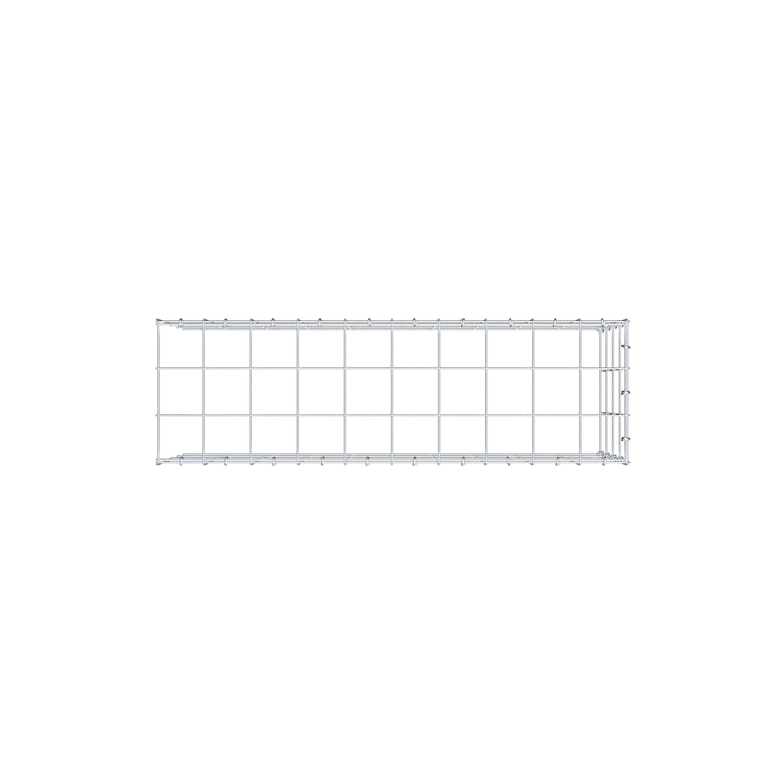 Mounted gabion type 4 100 cm x 40 cm x 30 cm (L x H x D), mesh size 10 cm x 10 cm, C-ring