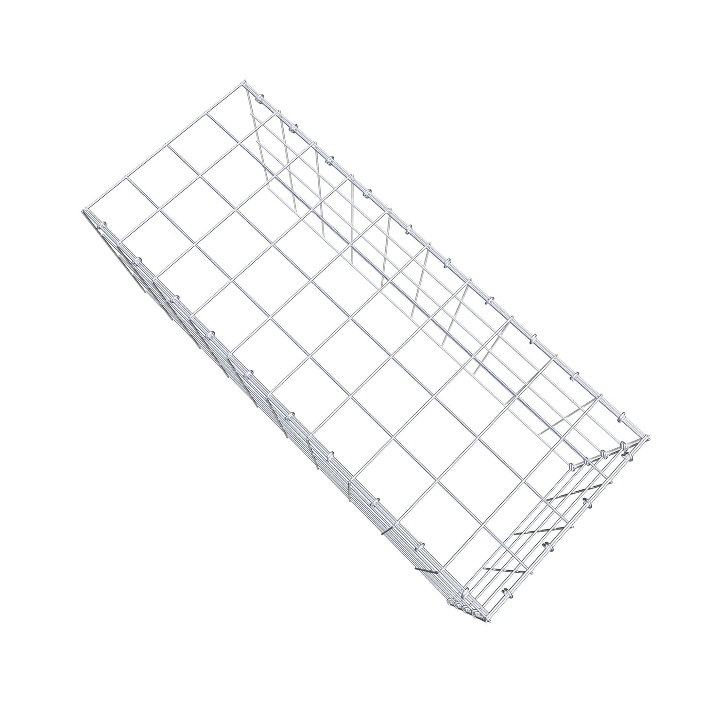 Monteret gabion type 4 100 cm x 40 cm x 40 cm (L x H x D), maskestørrelse 10 cm x 10 cm, C-ring