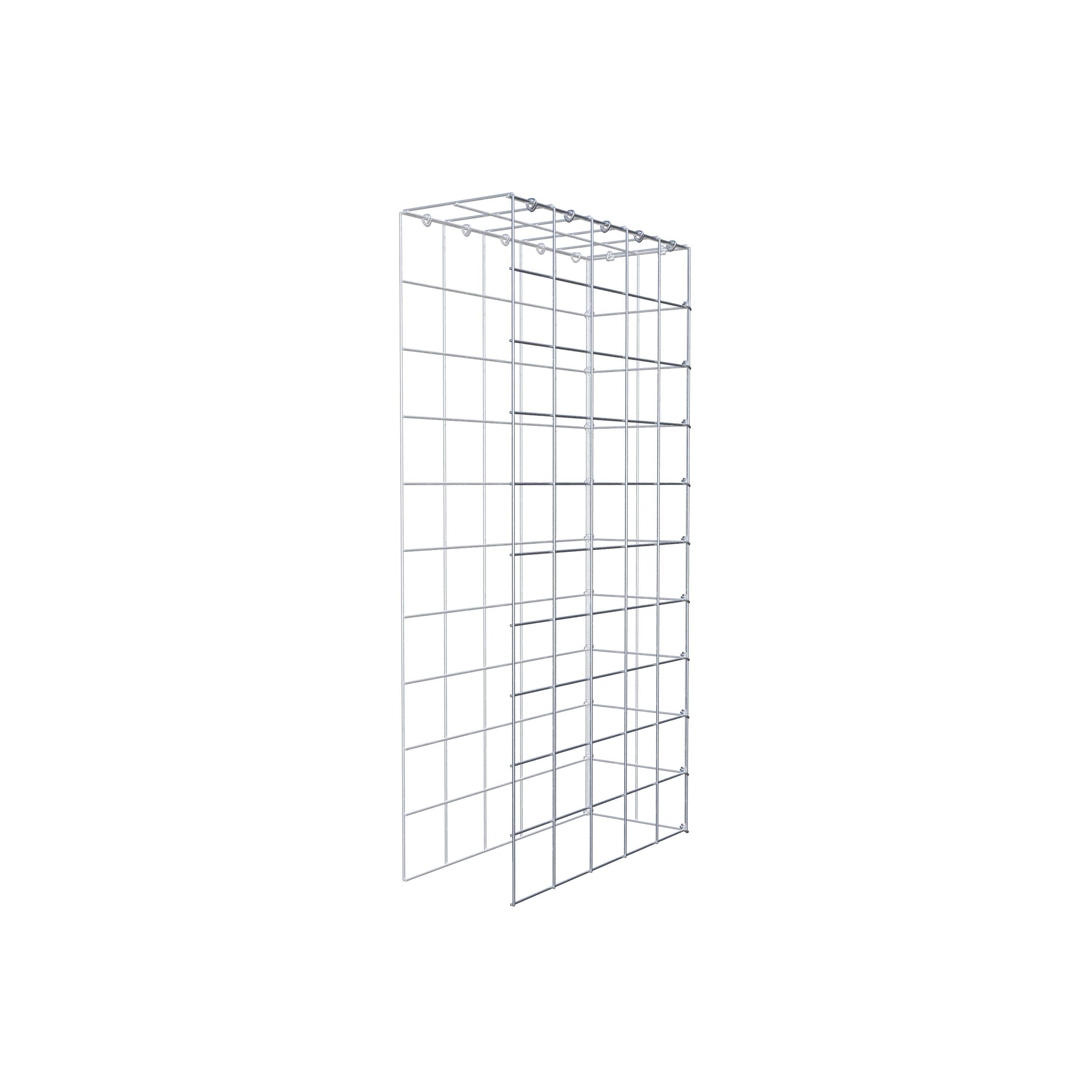 Monteret gabion type 4 100 cm x 50 cm x 20 cm (L x H x D), maskestørrelse 10 cm x 10 cm, C-ring