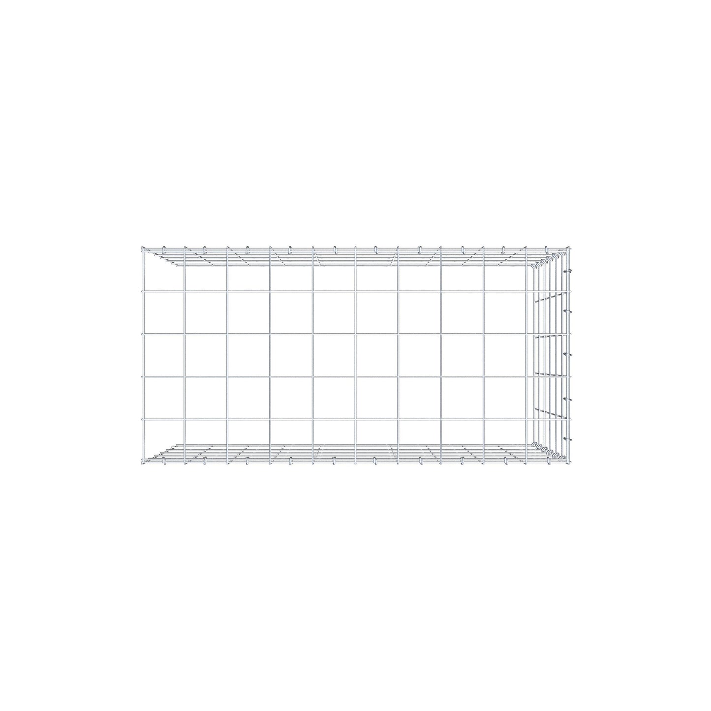Anbaugabione Typ 4 100 cm x 60 cm x 50 cm (L x H x T), Maschenweite 10 cm x 10 cm, C-Ring